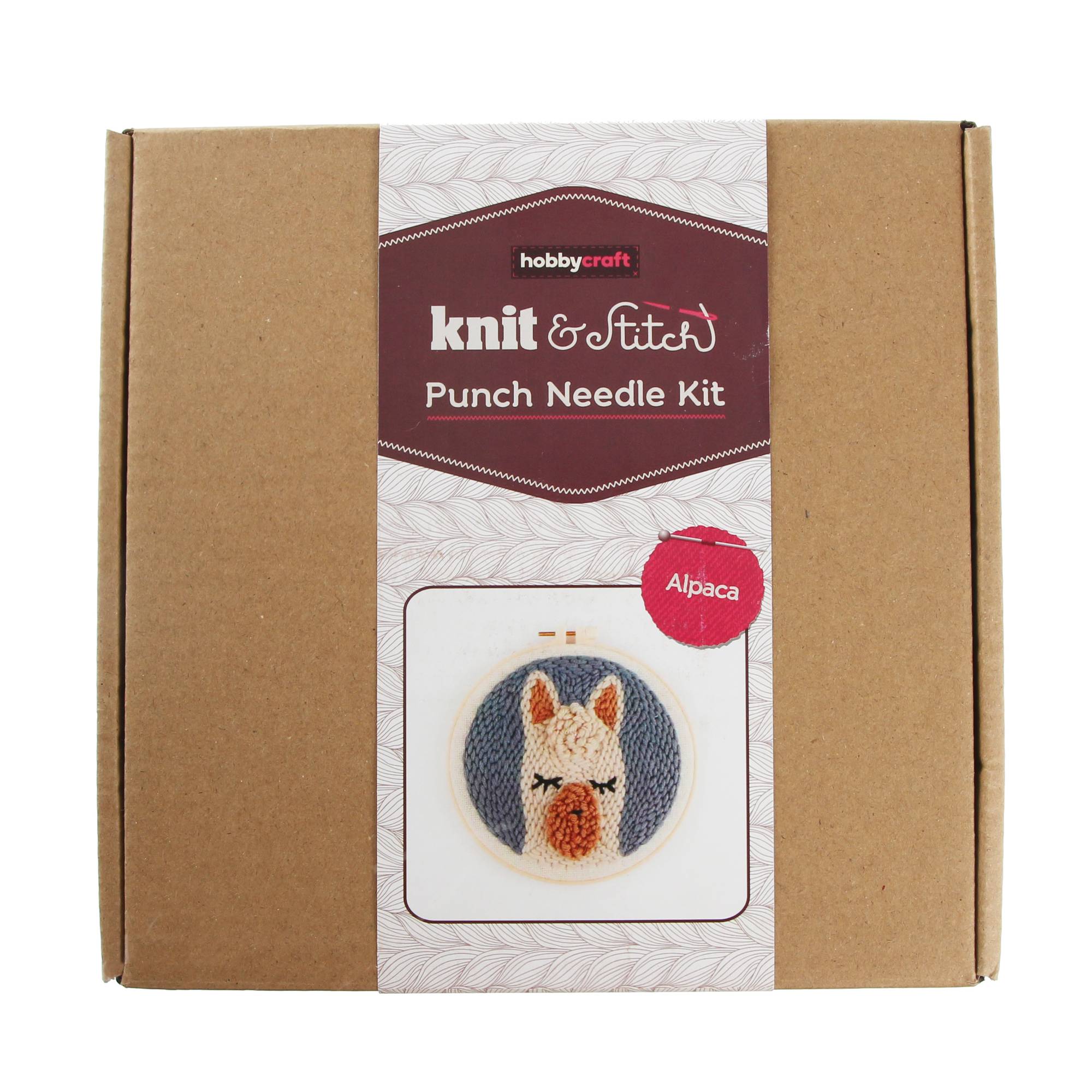 Alpaca Embroidery Punch Needle Hoop Kit 20cm Hobbycraft