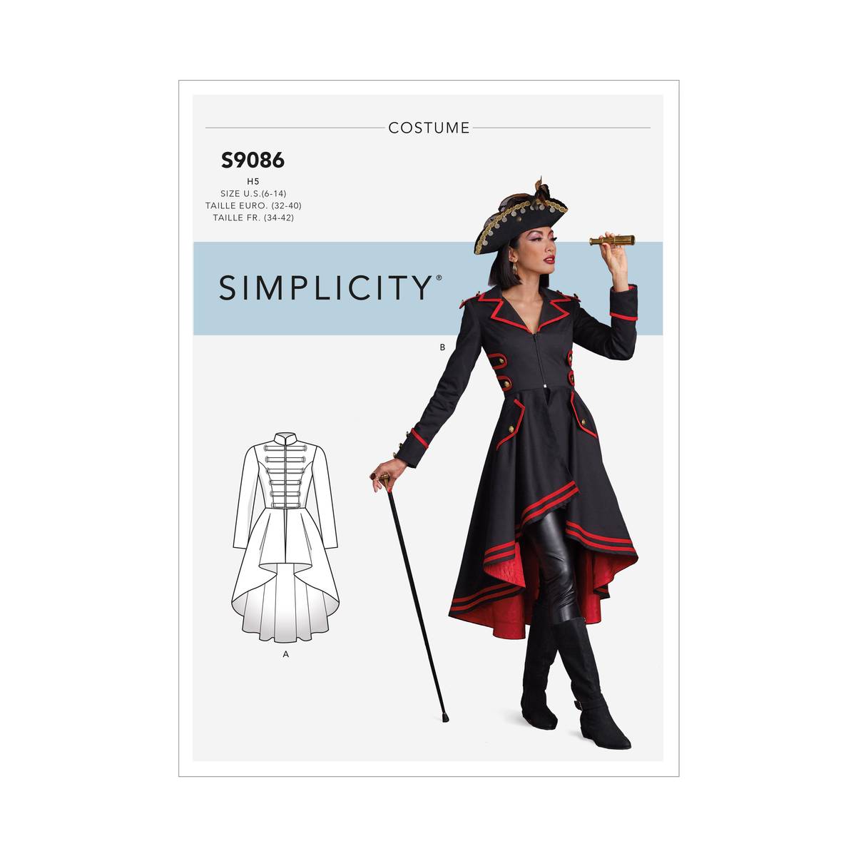 Simplicity Steampunk Costume Sewing Pattern S9086 (6-14) | Hobbycraft