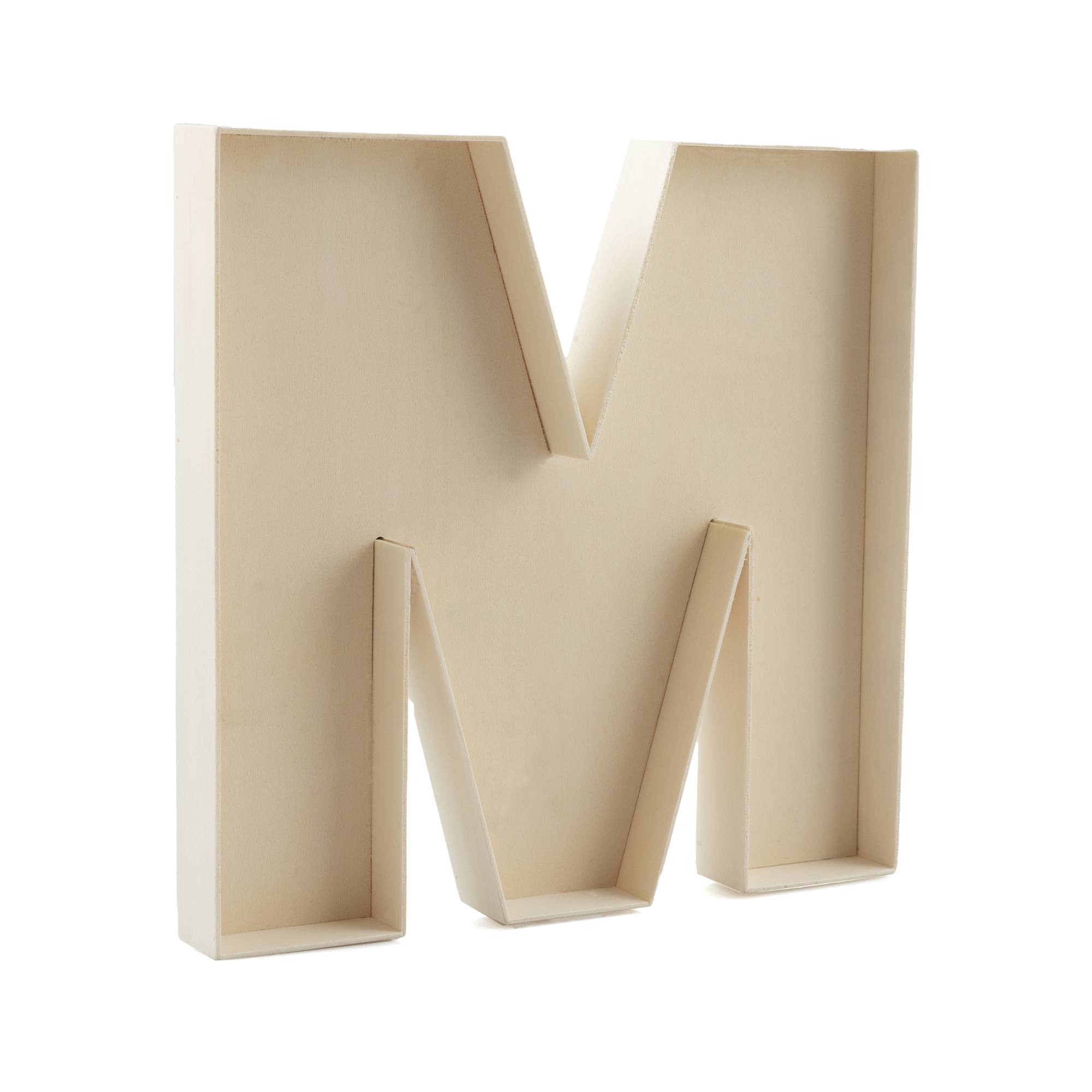 Wooden Fillable Letter M 22cm Hobbycraft