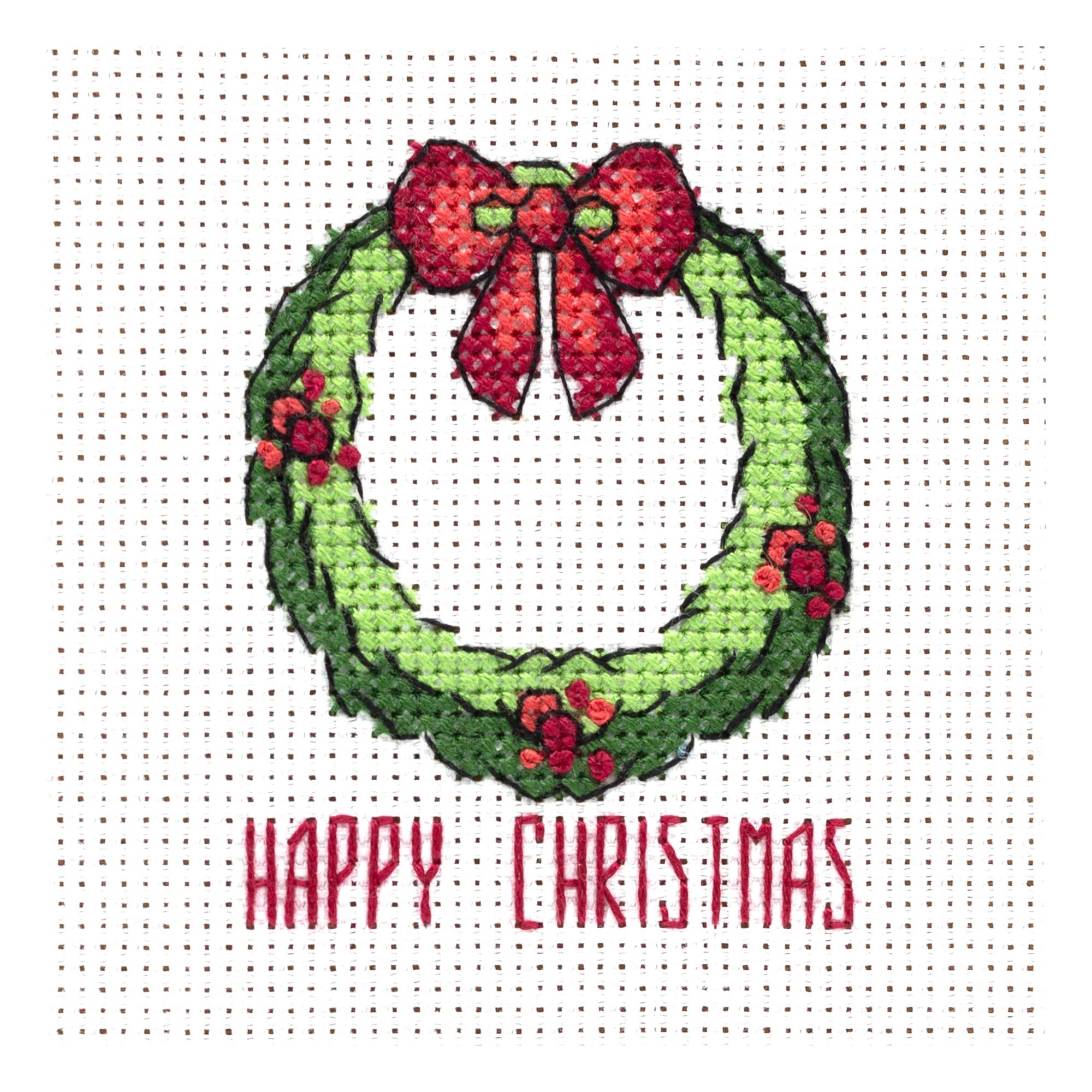 Wreath Mini Cross Stitch Kit Hobbycraft