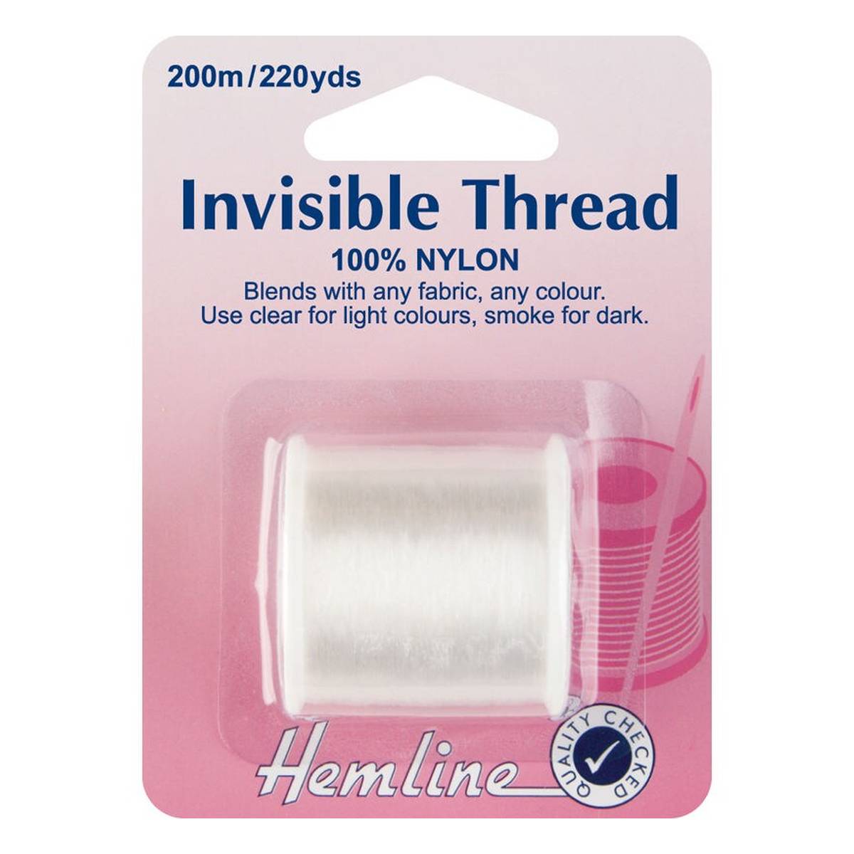 Buy Hemline Clear Nylon Invisible Thread 200m for GBP 3.30 | Hobbycraft UK