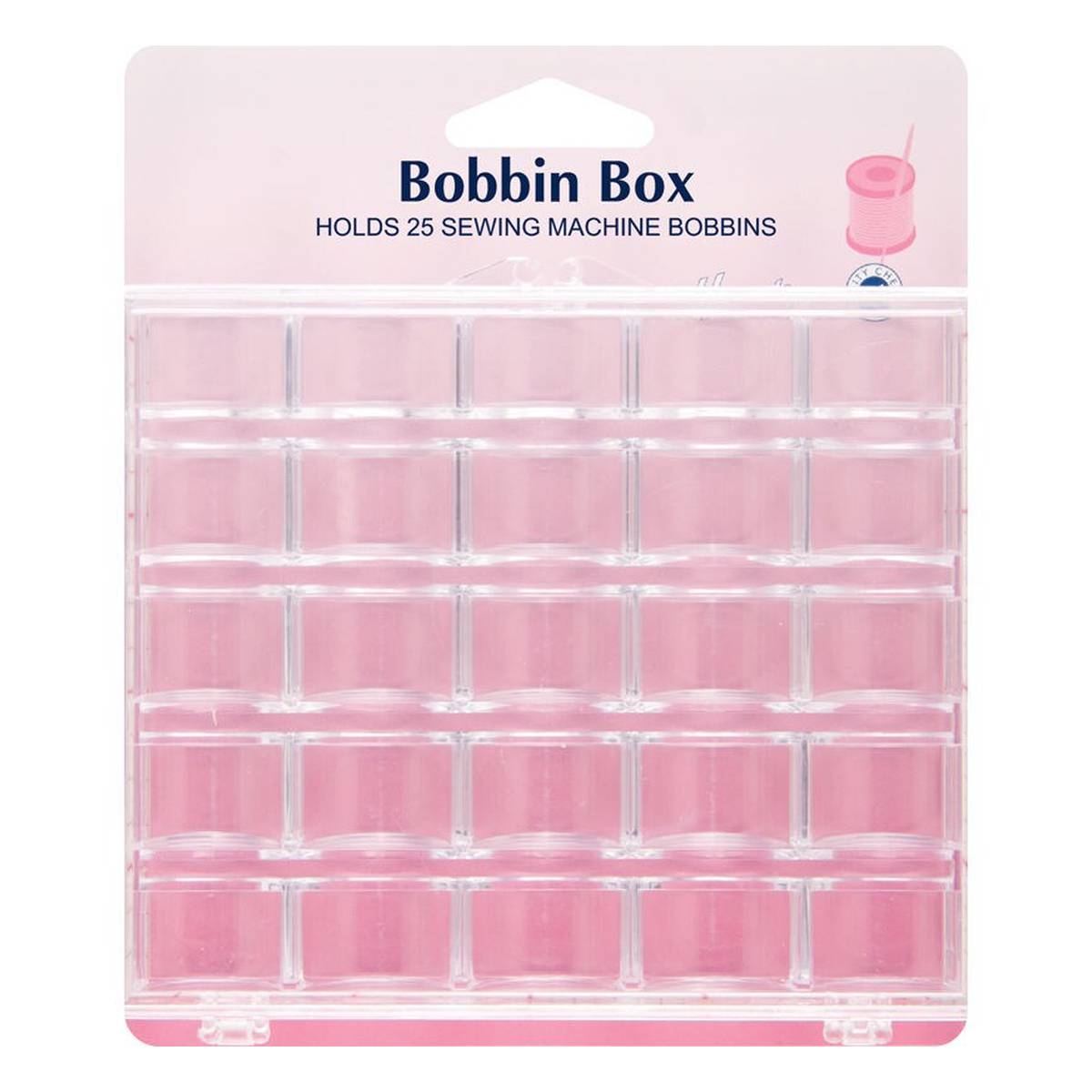 25 x Clear Sewing Machine Bobbins Plastic For Most Sewing machines with Box UK 