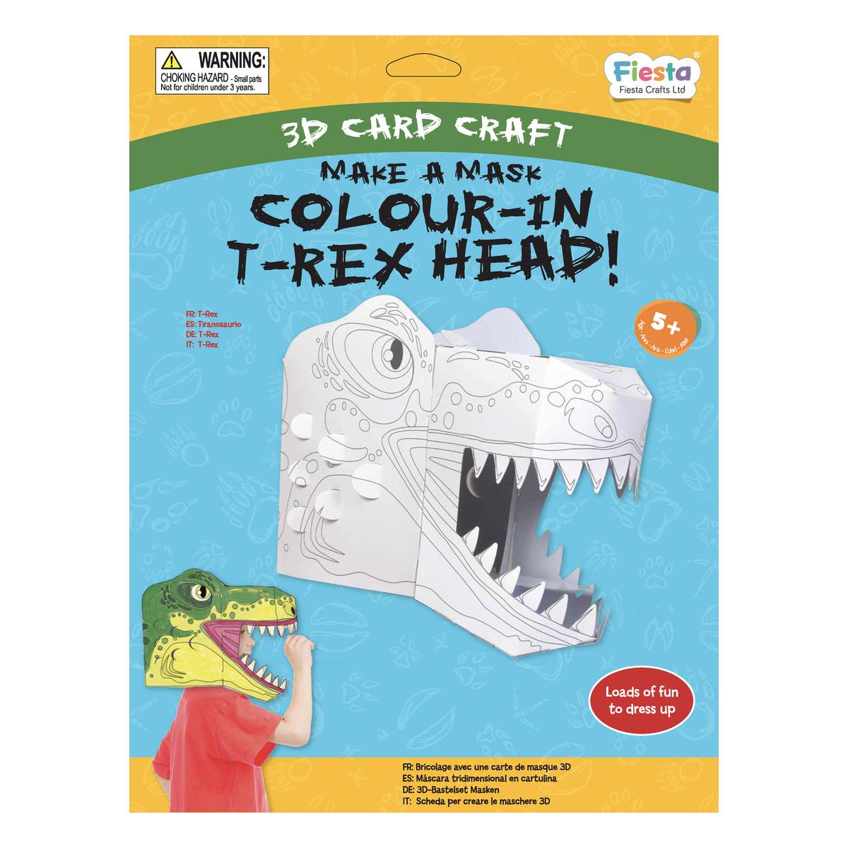 Make a 3D Colour-In T-Rex Head Mask Kit | Hobbycraft