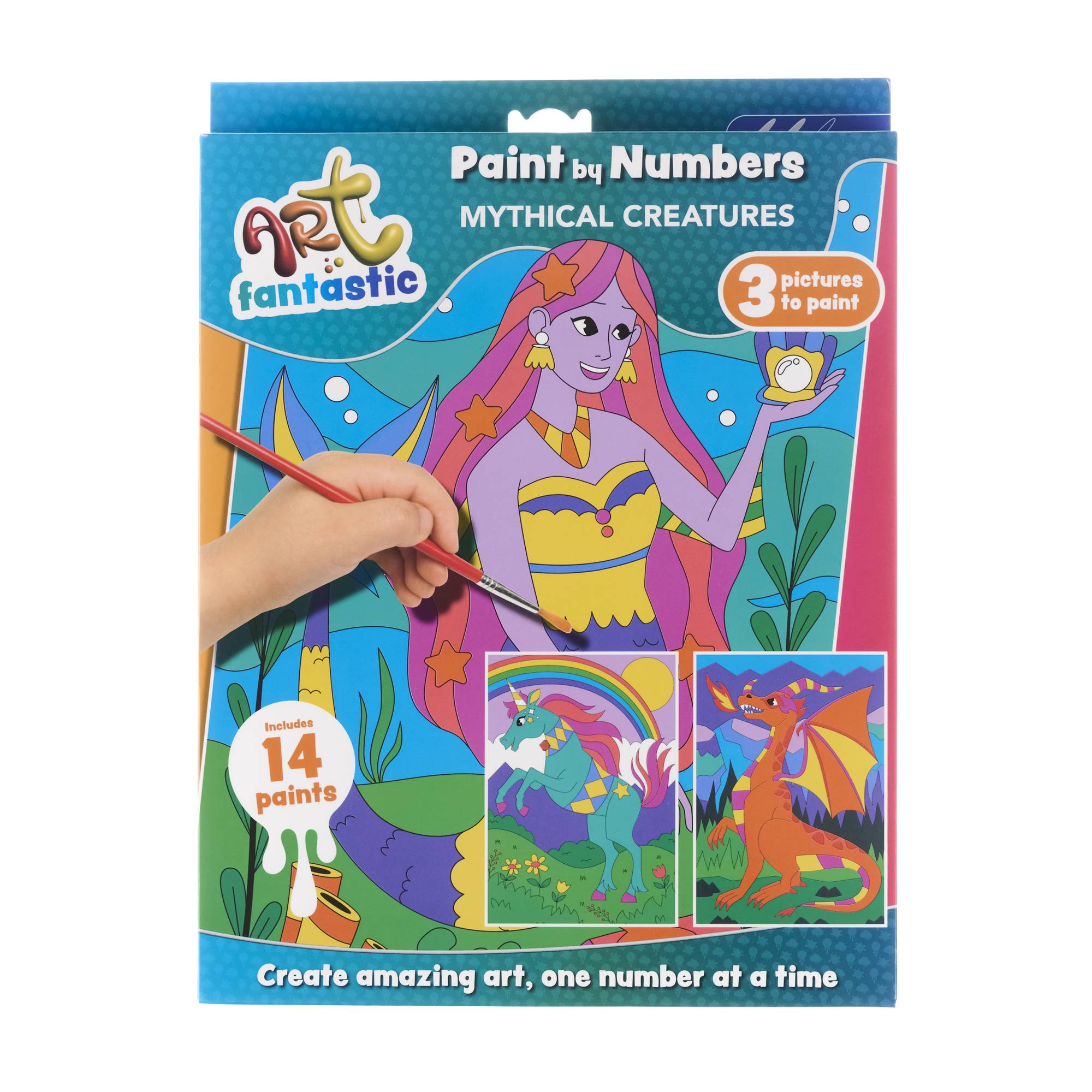 Mythical Creatures 3in1 Paint by Numbers Hobbycraft