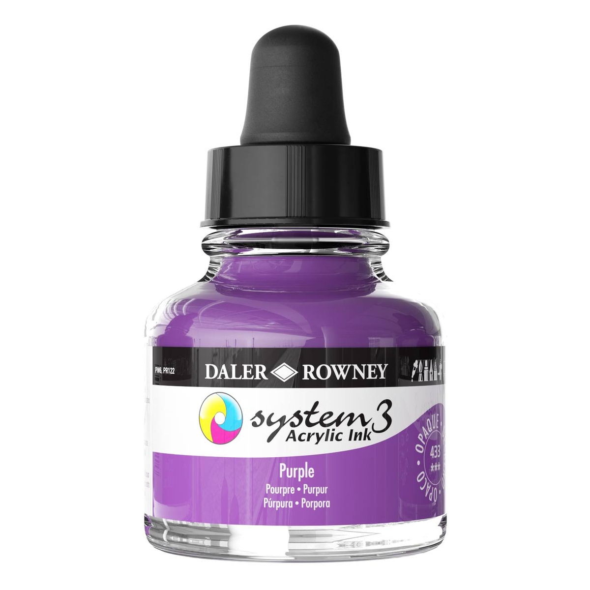DalerRowney System3 Purple Acrylic Ink 29.5ml Hobbycraft