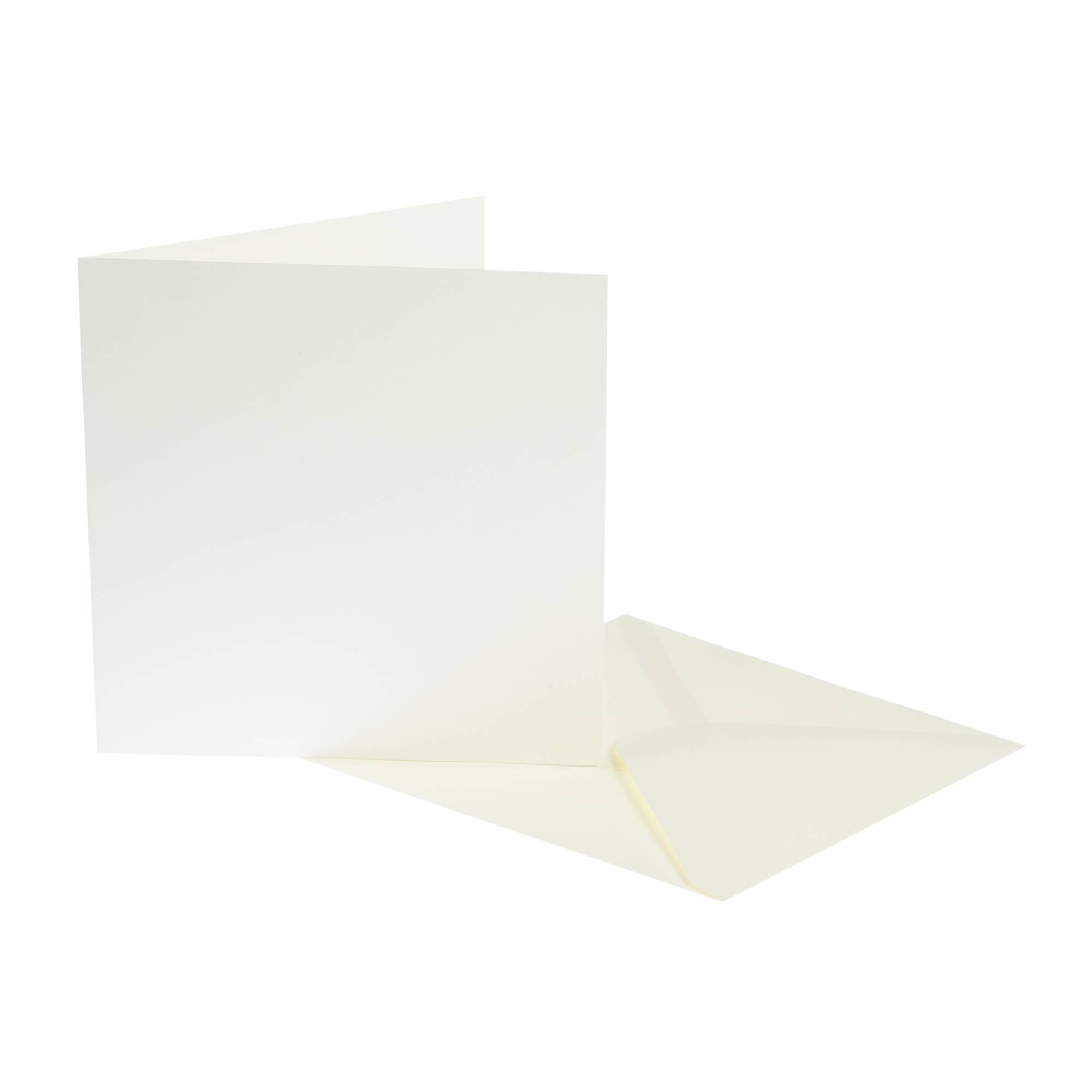 Ivory Cards and Envelopes 6 x 6 Inches 50 Pack Hobbycraft