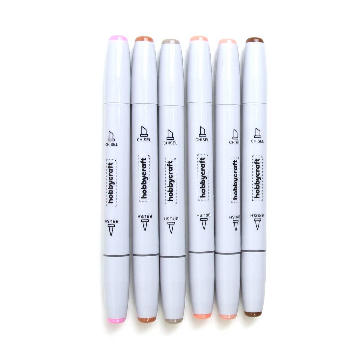 Skin Tone Dual Tip Graphic Markers 6 Pack Hobbycraft