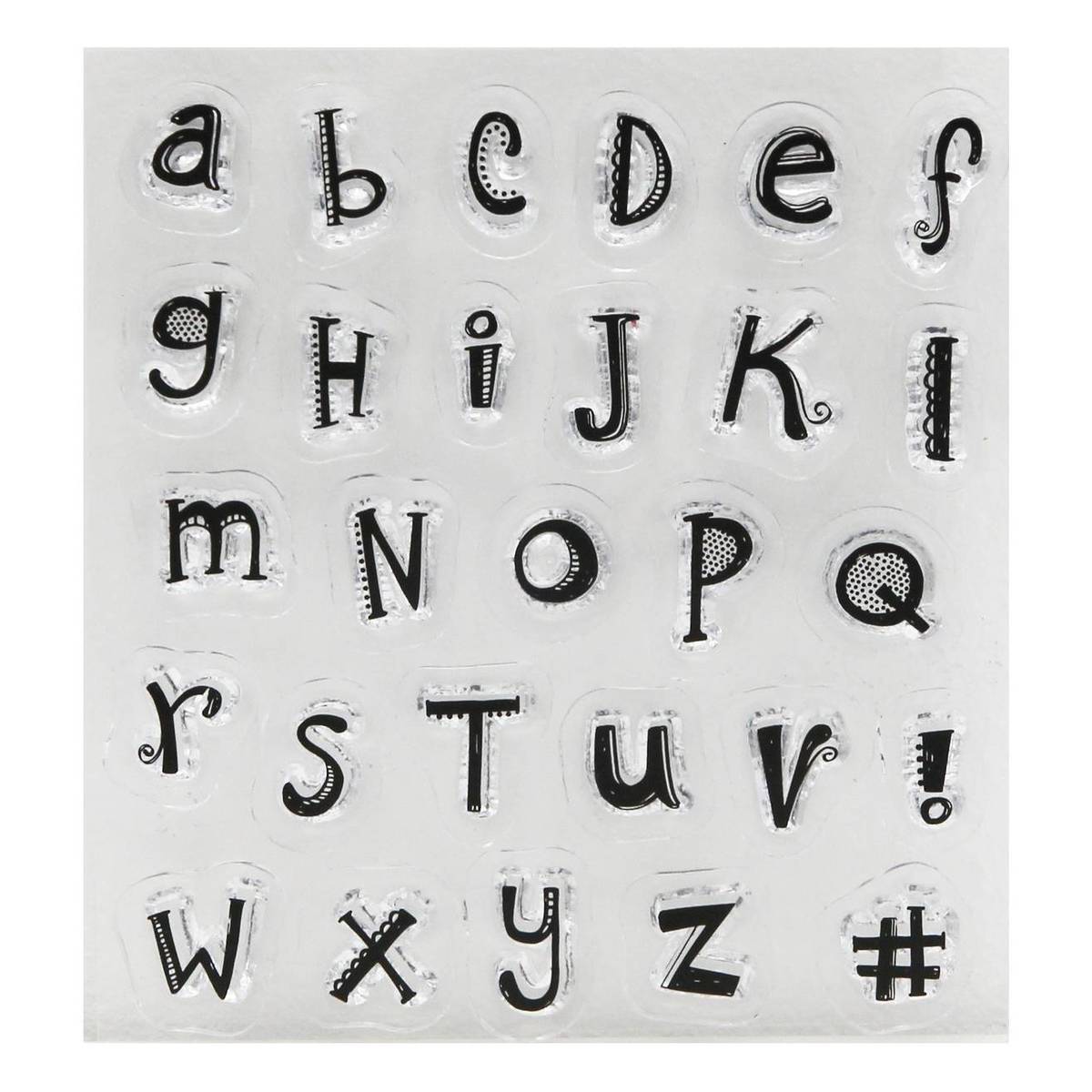 Scalloped Font Alphabet Stamps 28 Pack Hobbycraft