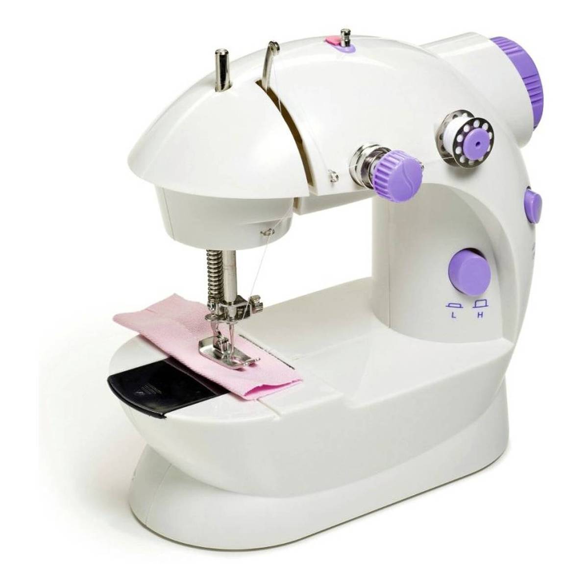 Bobbins Desktop Sewing Machine Mini Electric Handheld Sewing Machine Kit Tools Needle Threader Ideal for Kids Beginners Household Lightweight Portable Sewing Device Kit with Foot Pedal 