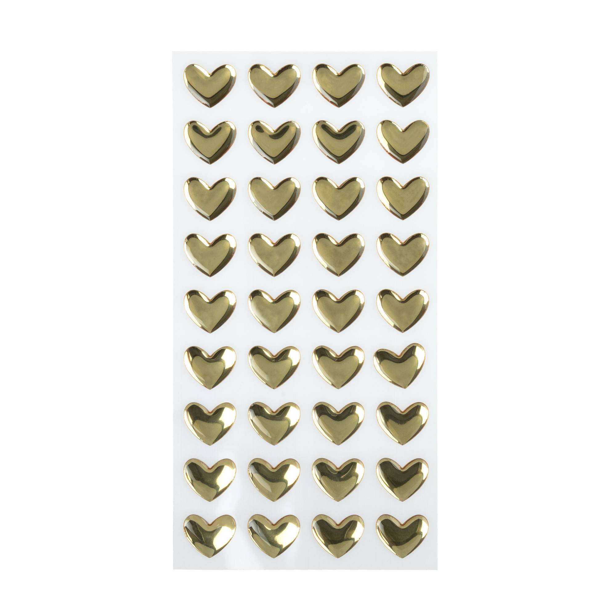 Gold Heart Epoxy Stickers 36 Pack Hobbycraft