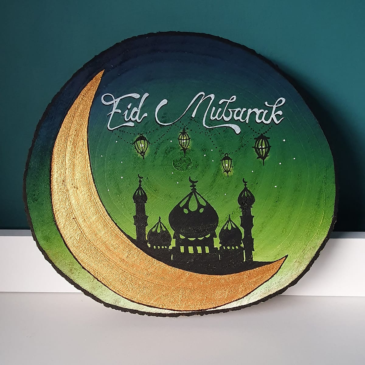 how-to-make-a-decorative-eid-mubarak-wooden-slice-hobbycraft
