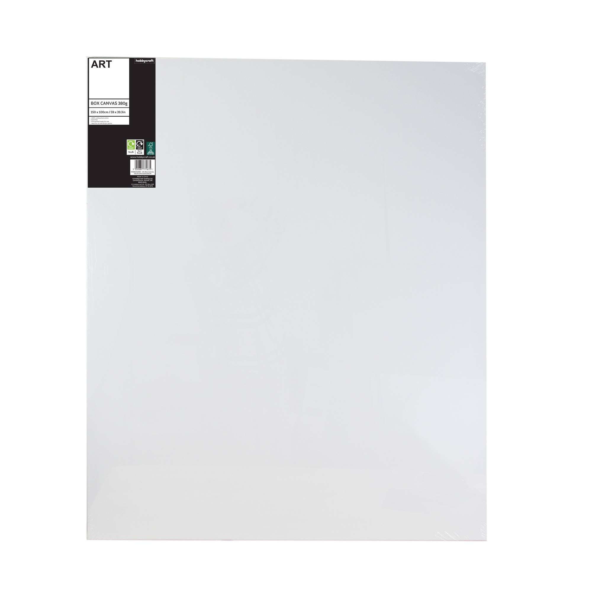 White Box Canvas 150cm X 100cm Hobbycraft