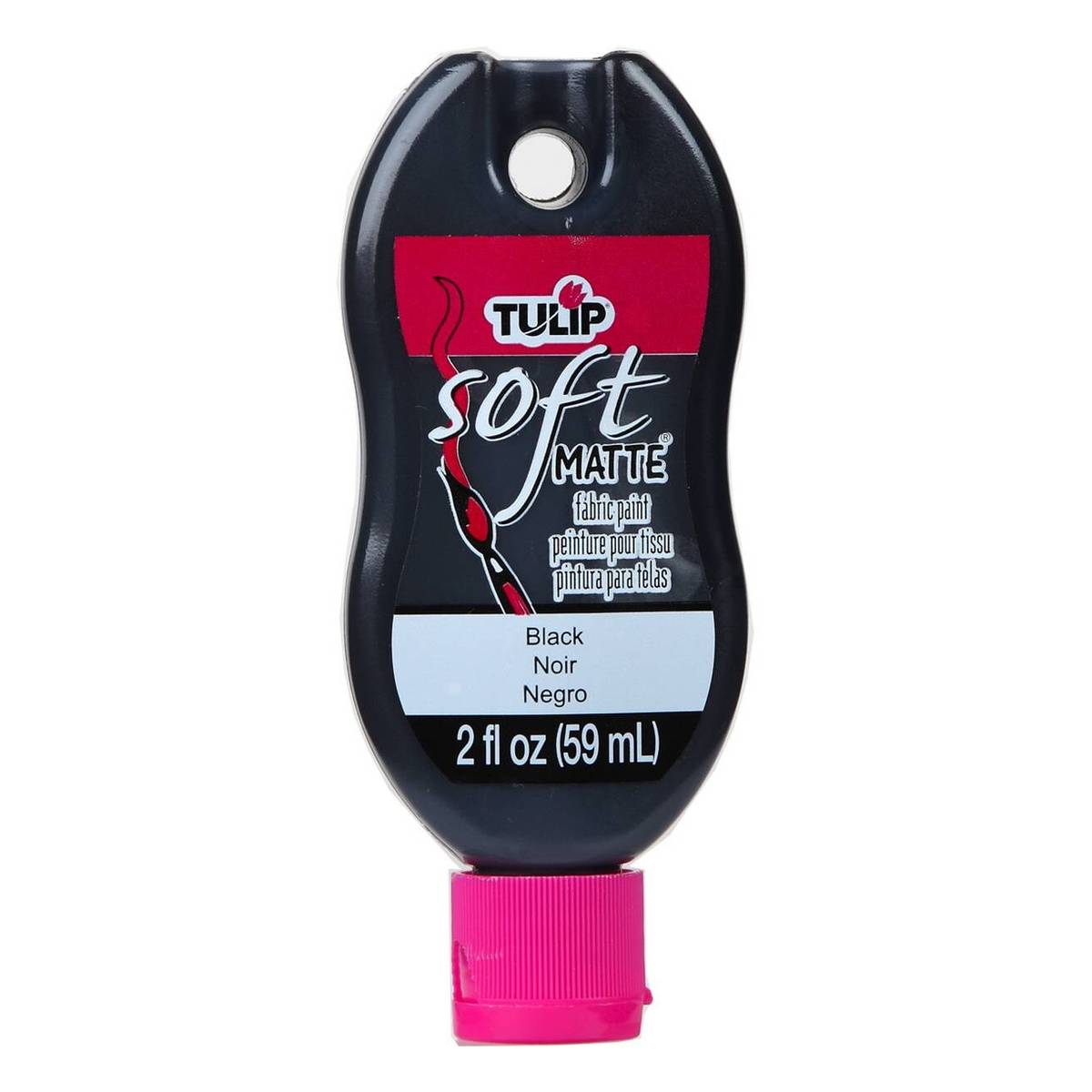 Tulip Black Soft Matte Fabric Paint 59ml Hobbycraft