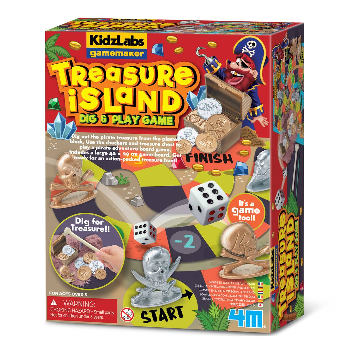 KidzLabs Treasure Island Dig and Play Game Hobbycraft