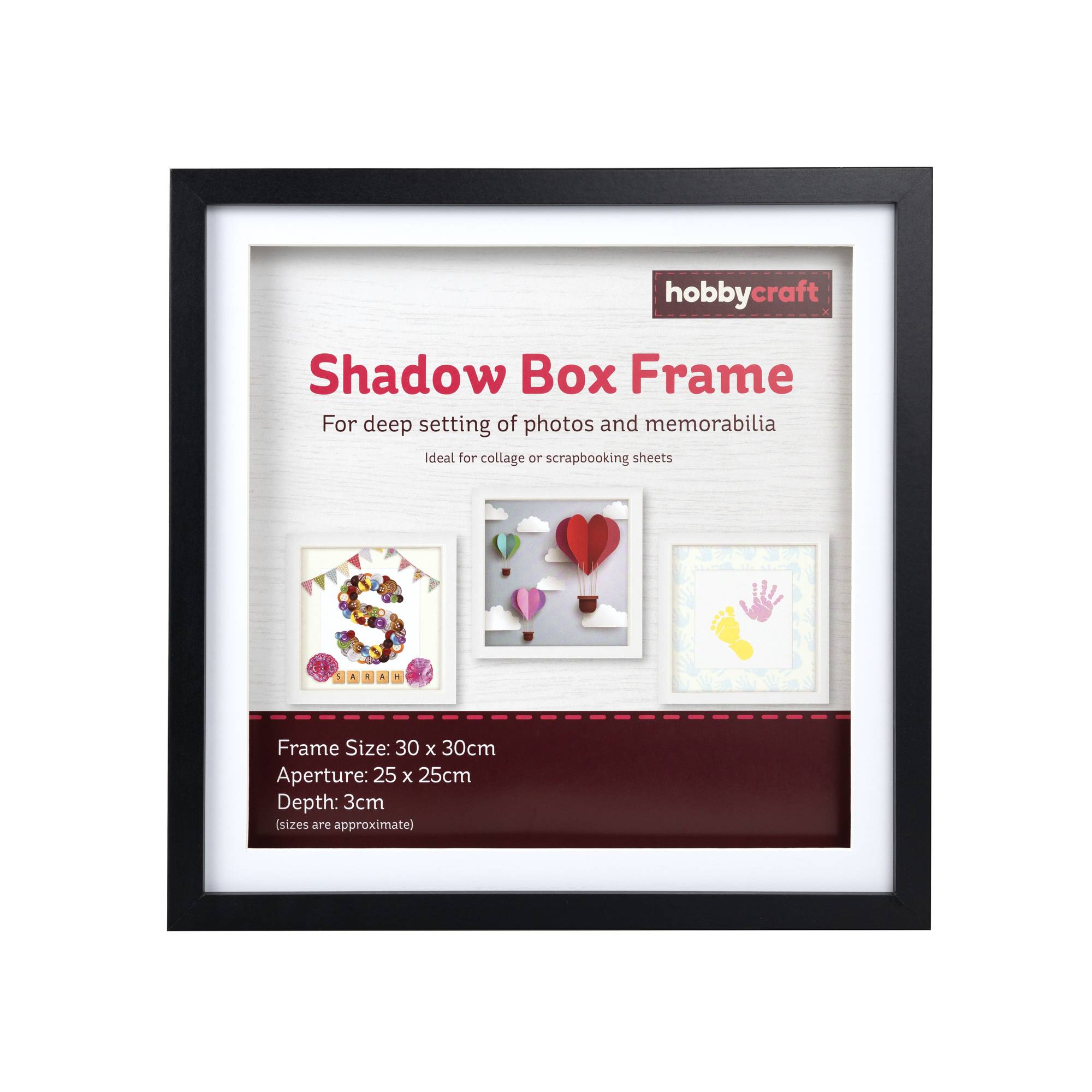 Black Shadow Box Frame 30cm x 30cm