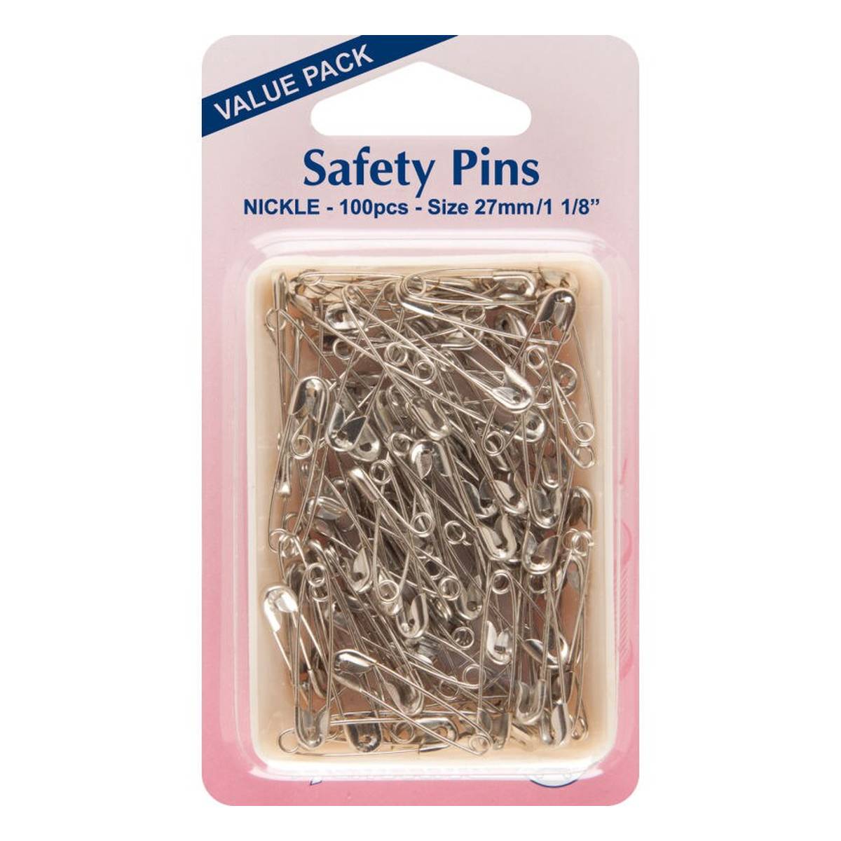 Hemline Gold Black Safety Pins 50 Pack