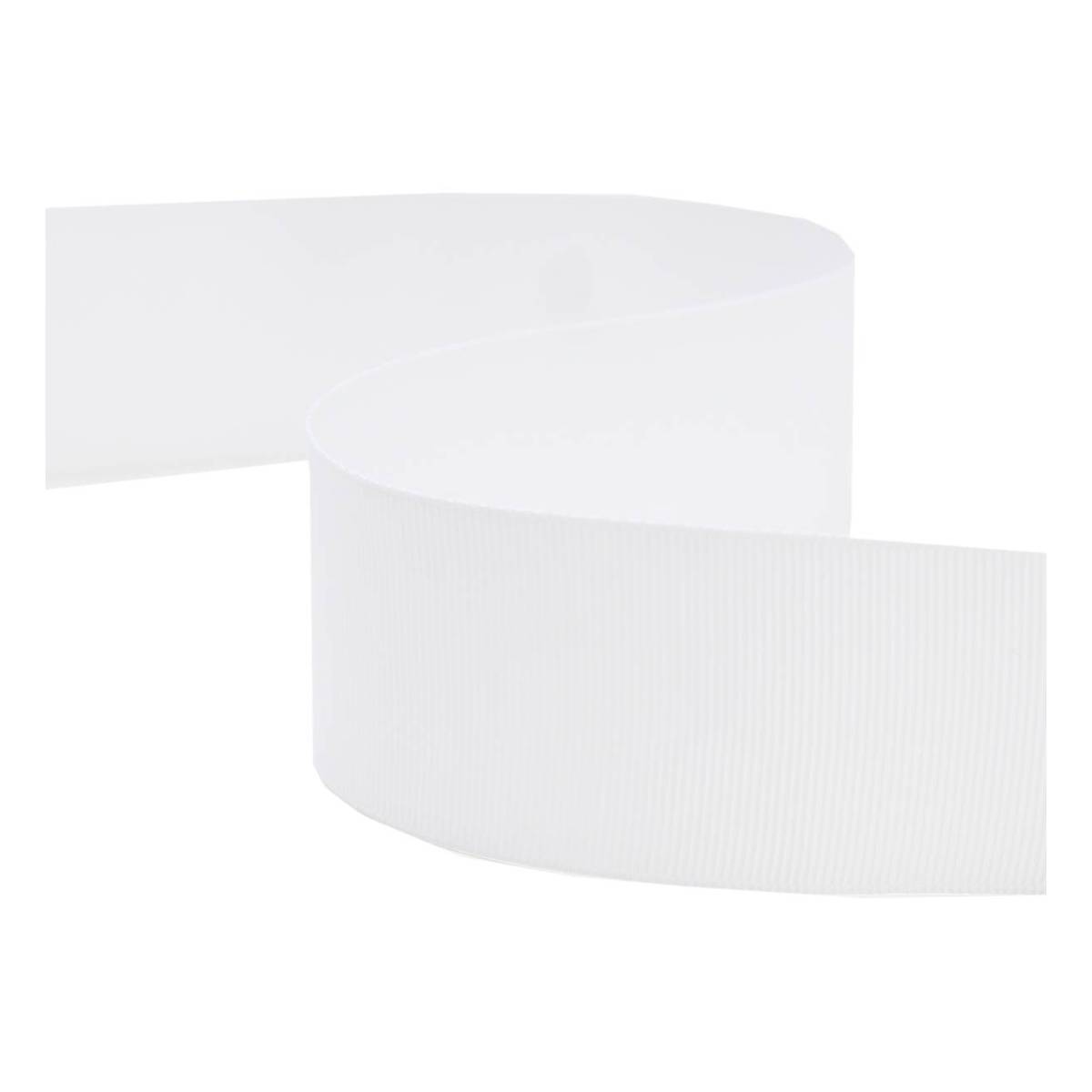White Grosgrain Ribbon 38mm x 5m Hobbycraft