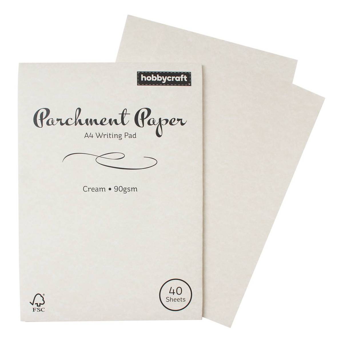 Cream Parchment Paper Writing Pad A4 40 Sheets