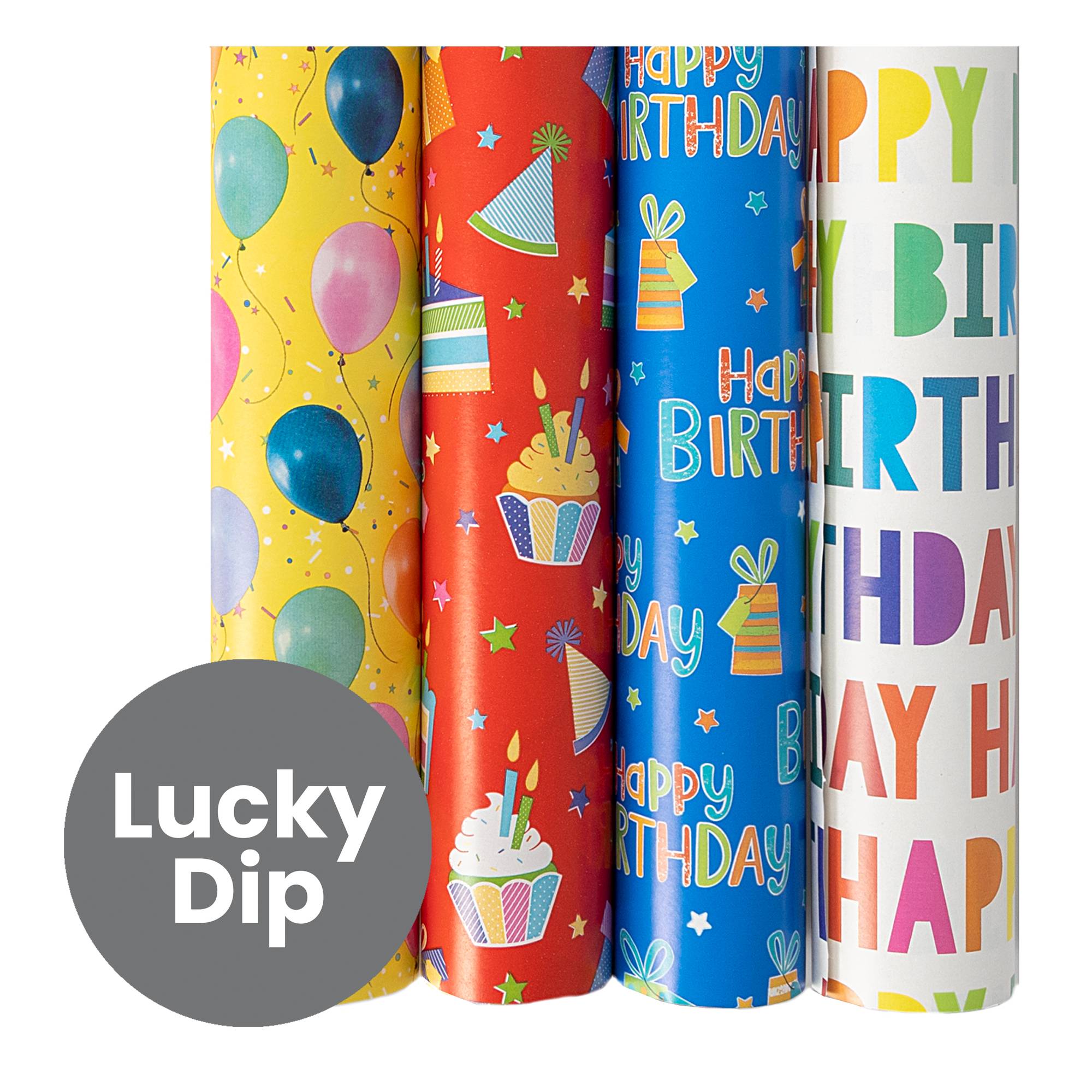 Assorted Happy Birthday Wrapping Paper 69cm x 3m