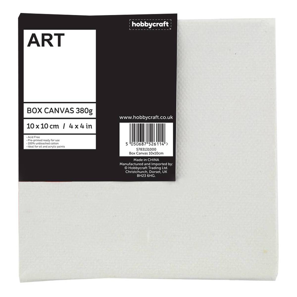 Box Canvas 10cm x 10cm Hobbycraft
