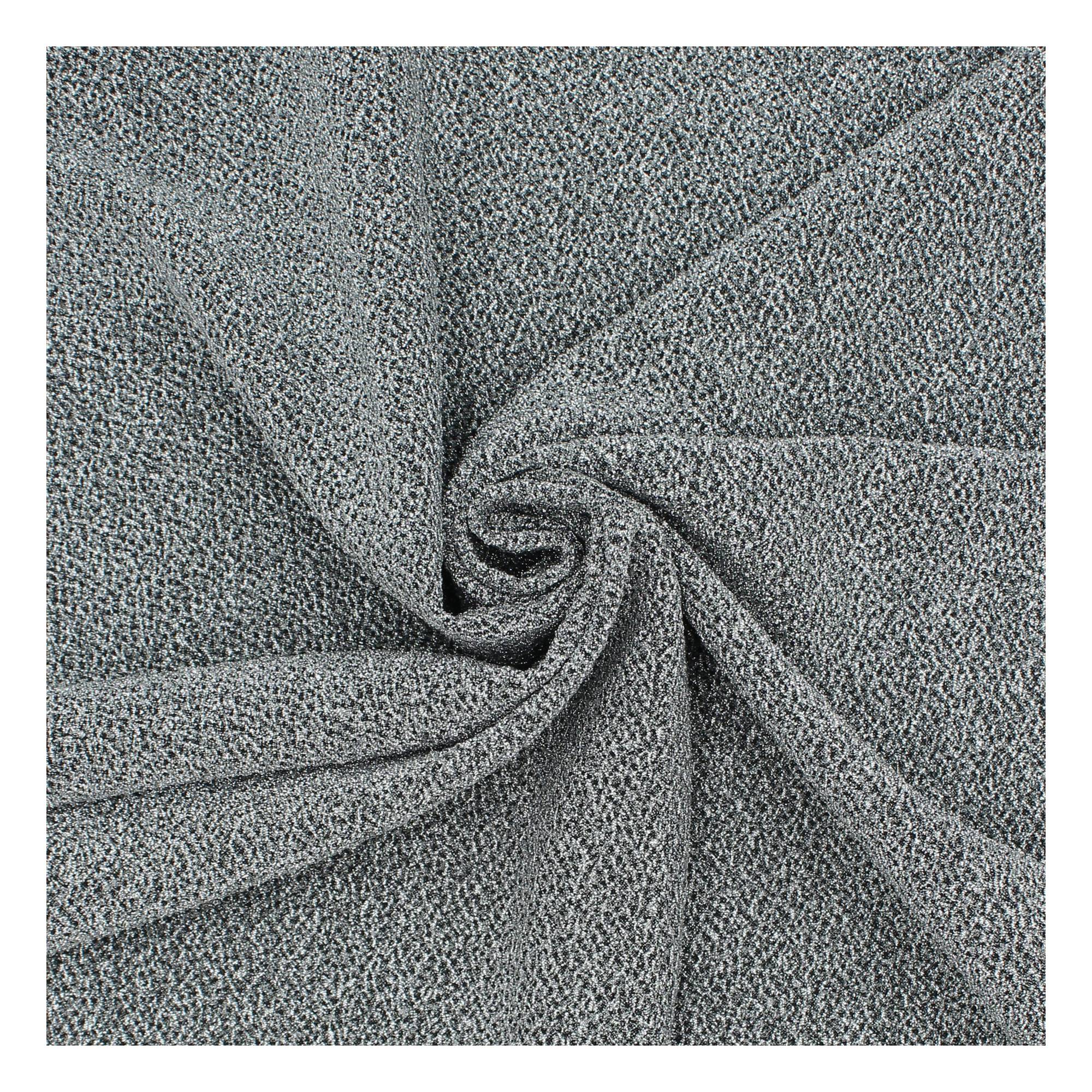 Silver Metallic Jersey Fabric by the Metre Hobbycraft