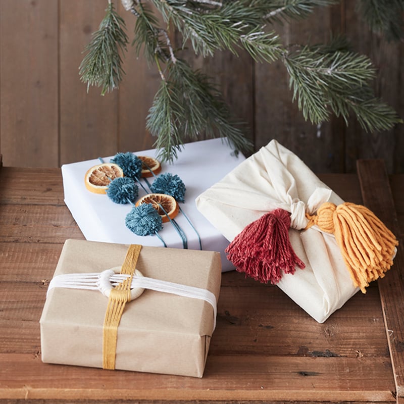 How to Gift Wrap with Yarn Scraps Hobbycraft