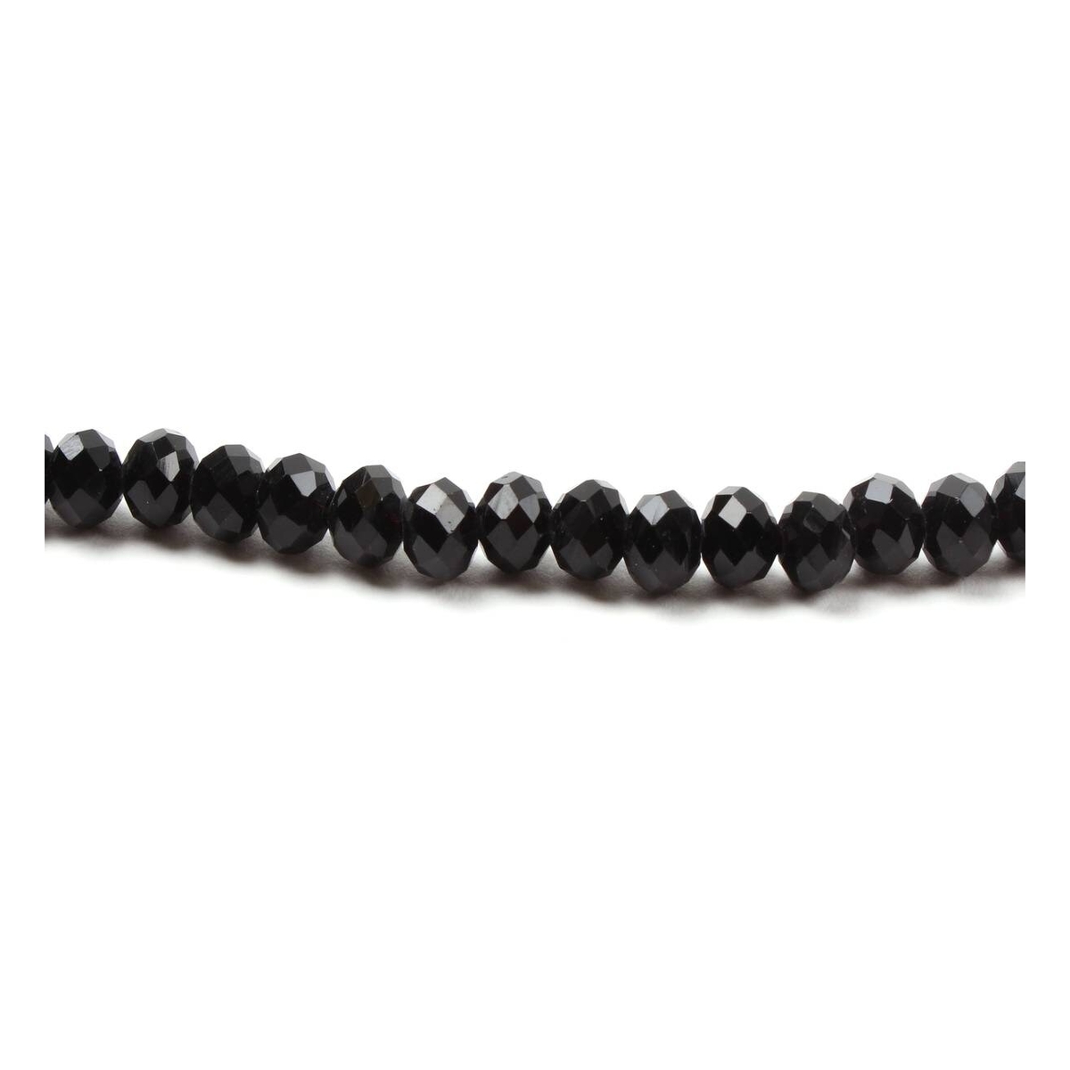 Black Crystal Rondelle Bead String 32 Pieces Hobbycraft