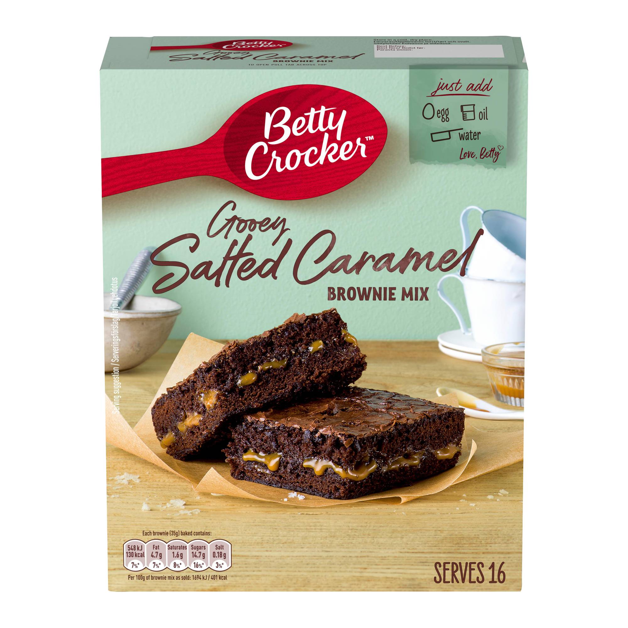 Betty Crocker Salted Caramel Brownie Mix 430g Hobbycraft