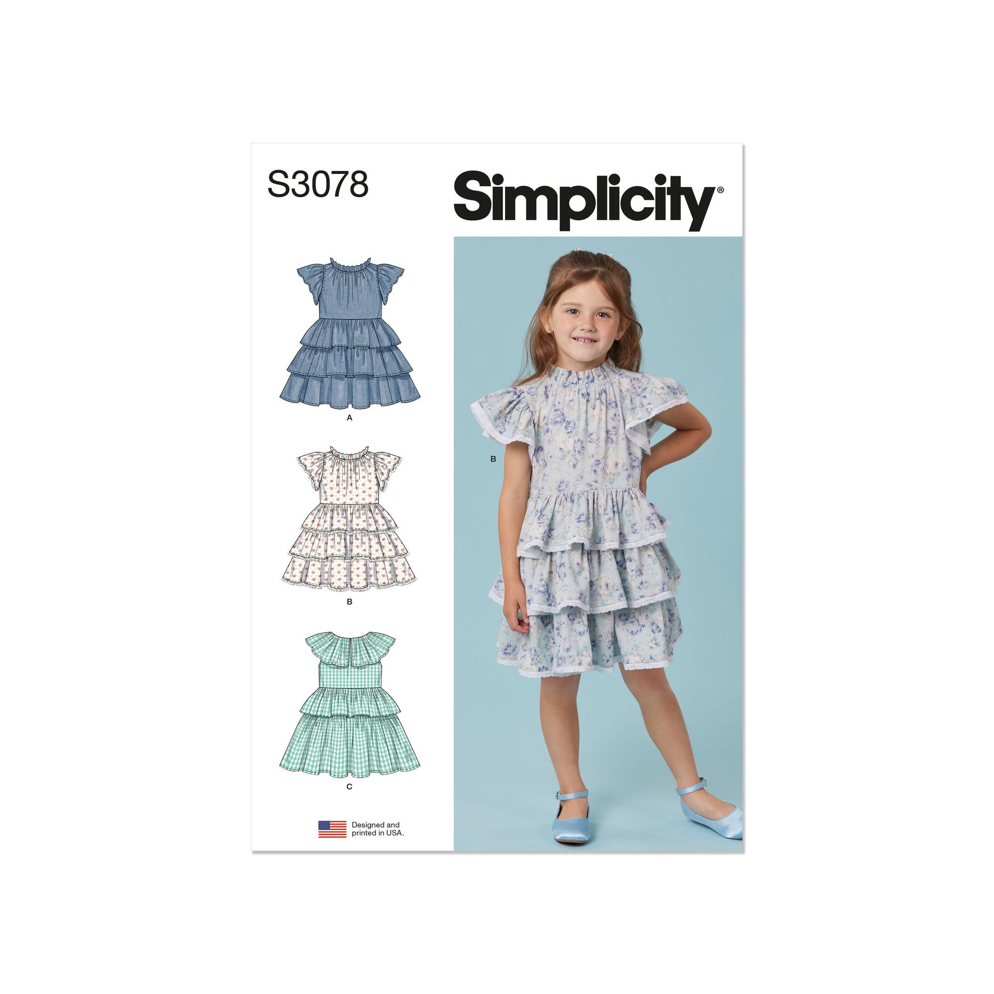Simplicity Children’s Dress Sewing Pattern S3078 (3-8) | Hobbycraft