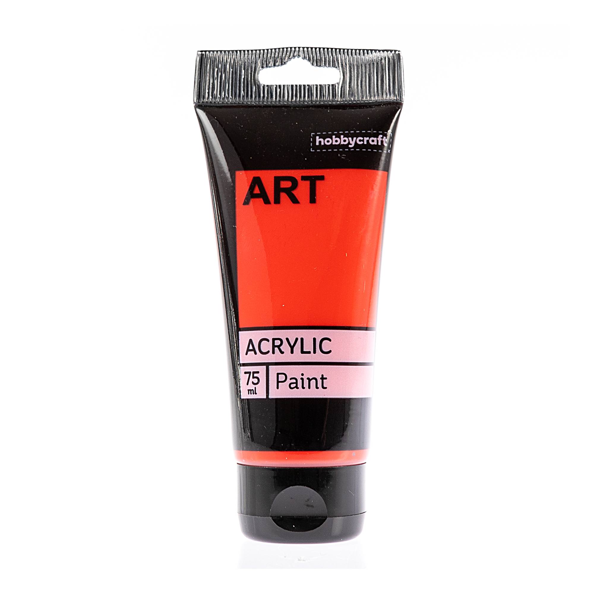 Bright Red Art Acrylic Paint 75ml Hobbycraft