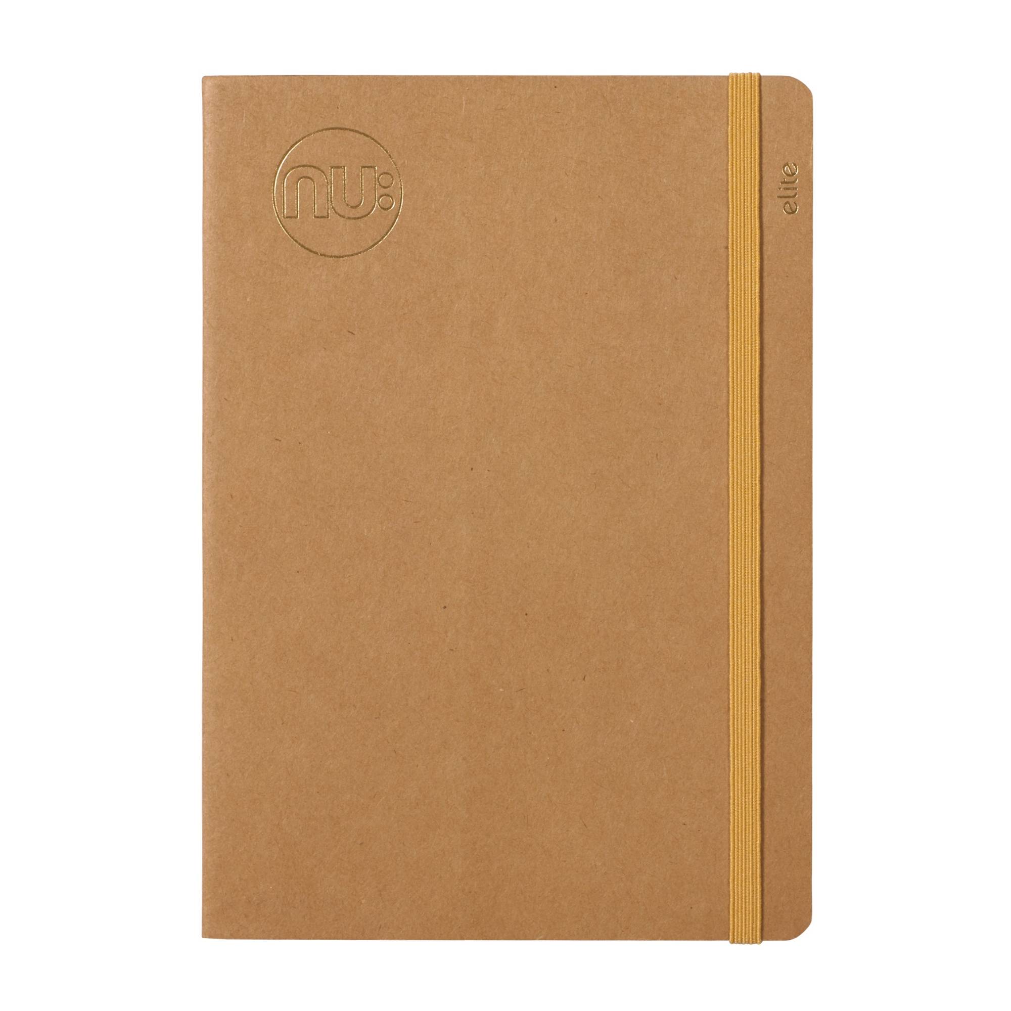 NU Elite Kraft Stitched Notebook A4