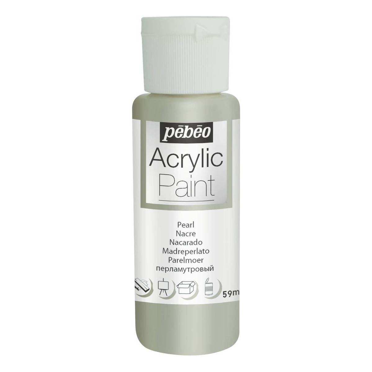 Pebeo White Pearl Acrylic Paint 59ml Hobbycraft