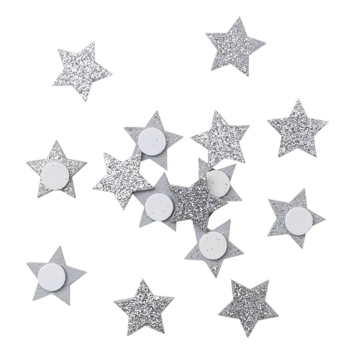 Silver Glitter Wooden Stars 30 Pack | Hobbycraft