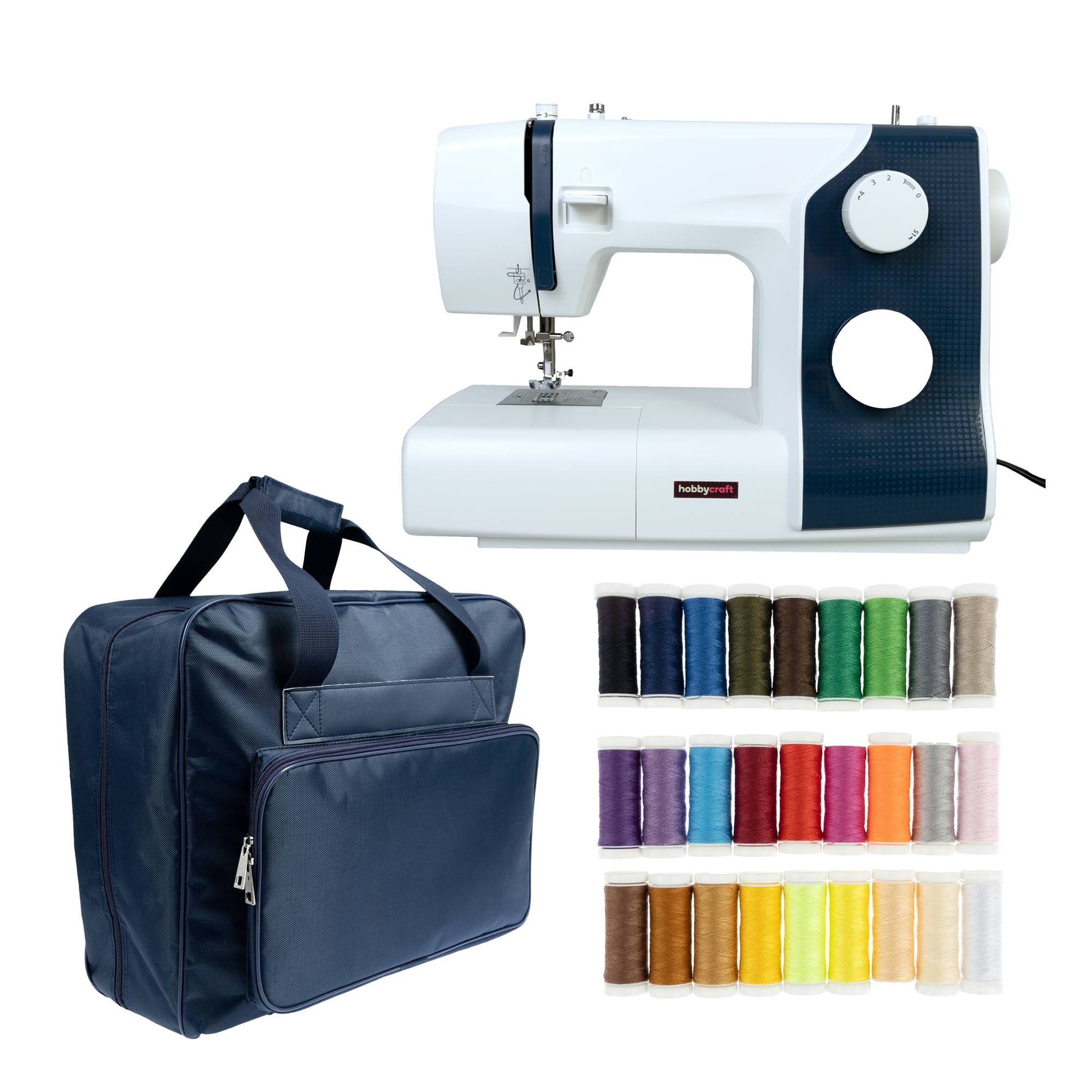 HD17 Heavy Duty Sewing Machine, Threads and Bag Bundle Hobbycraft