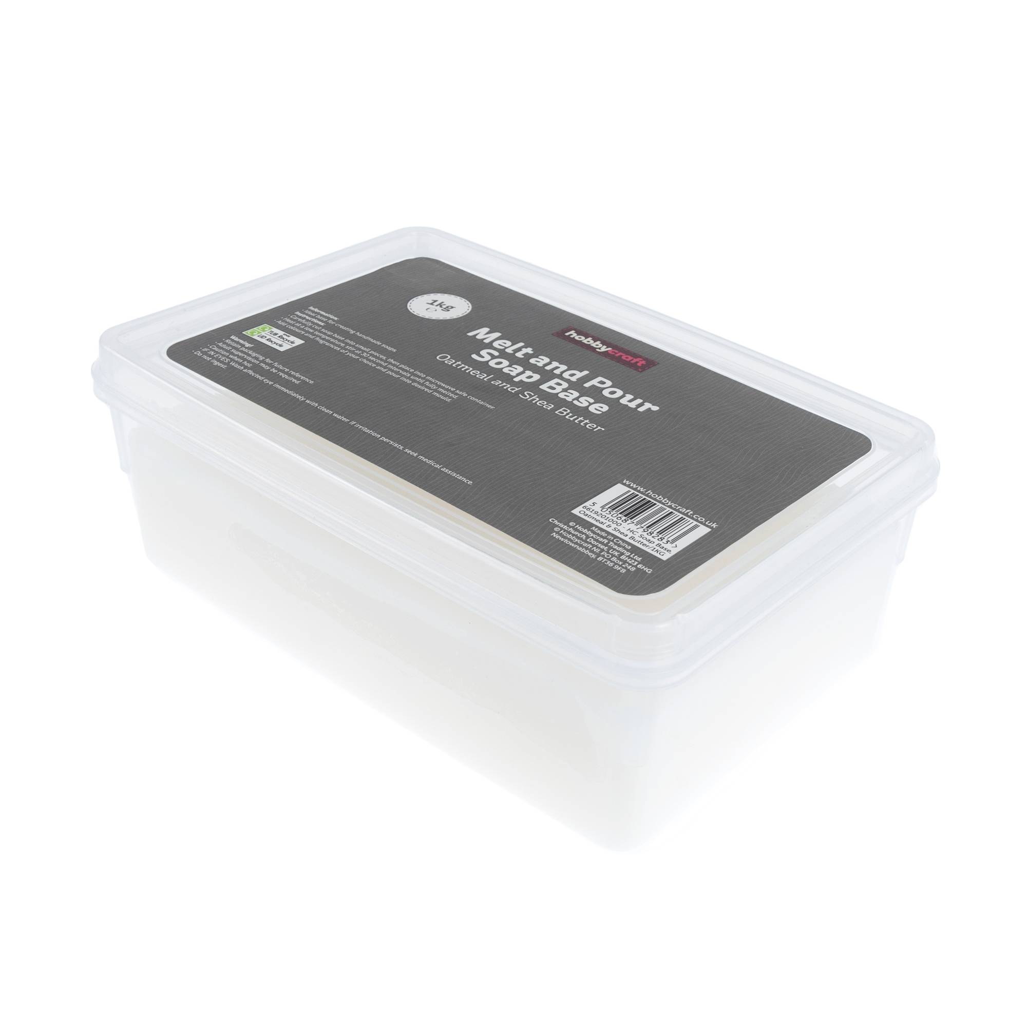 Oatmeal and Shea Butter Melt and Pour Soap Base 1kg Hobbycraft