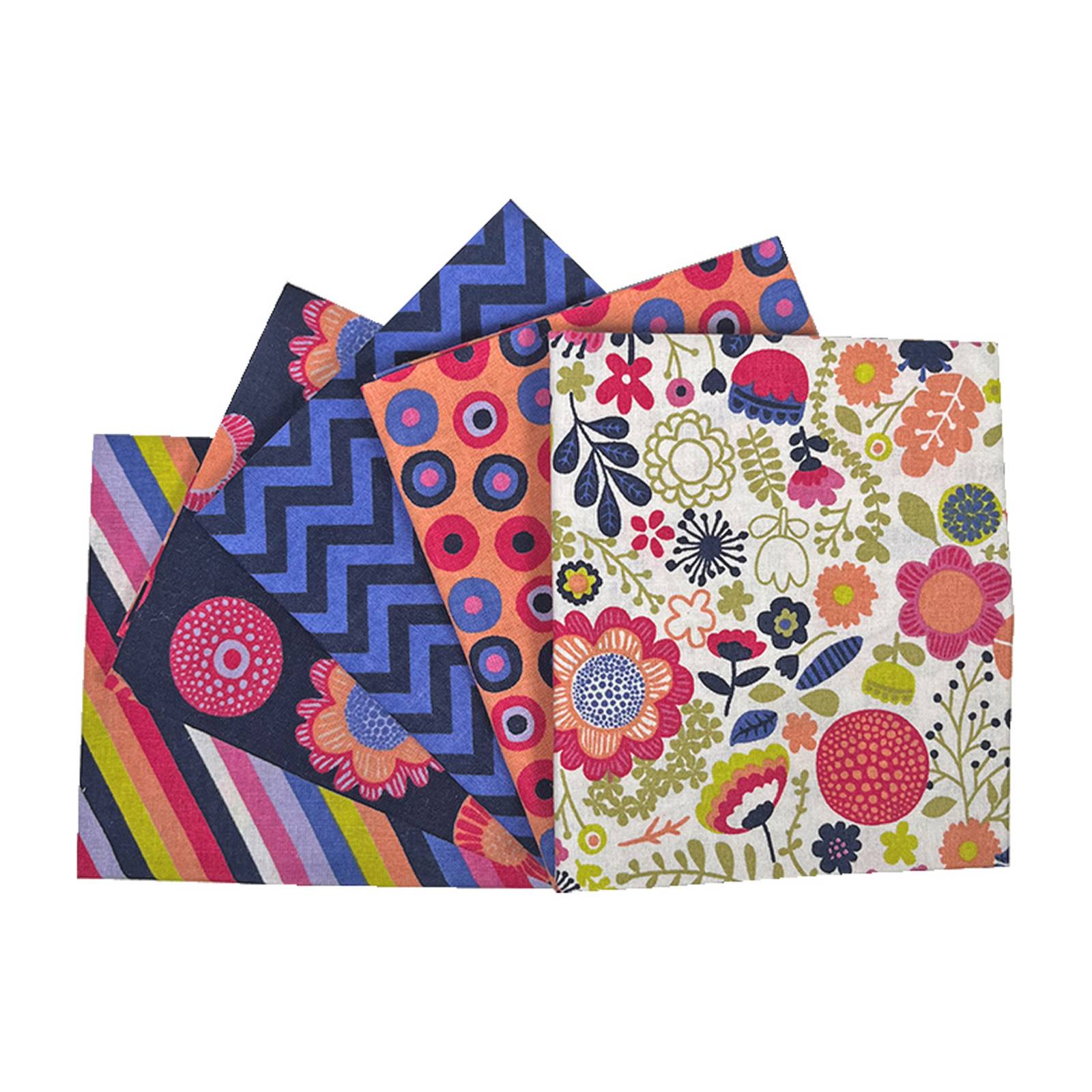 Colourful Bloom Cotton Fat Quarters 5 Pack Hobbycraft