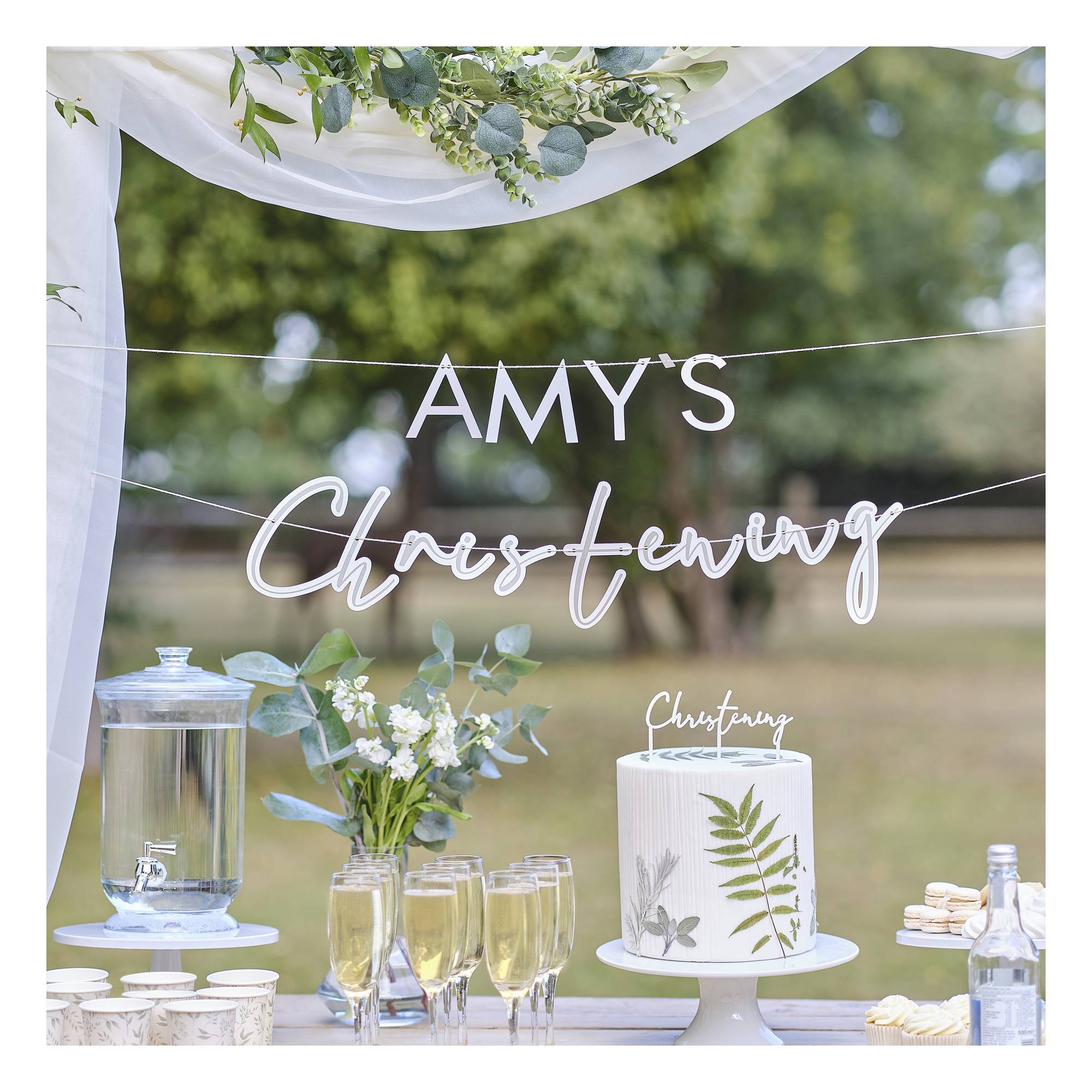 Ginger Ray Customisable Christening Bunting 1.5m Hobbycraft