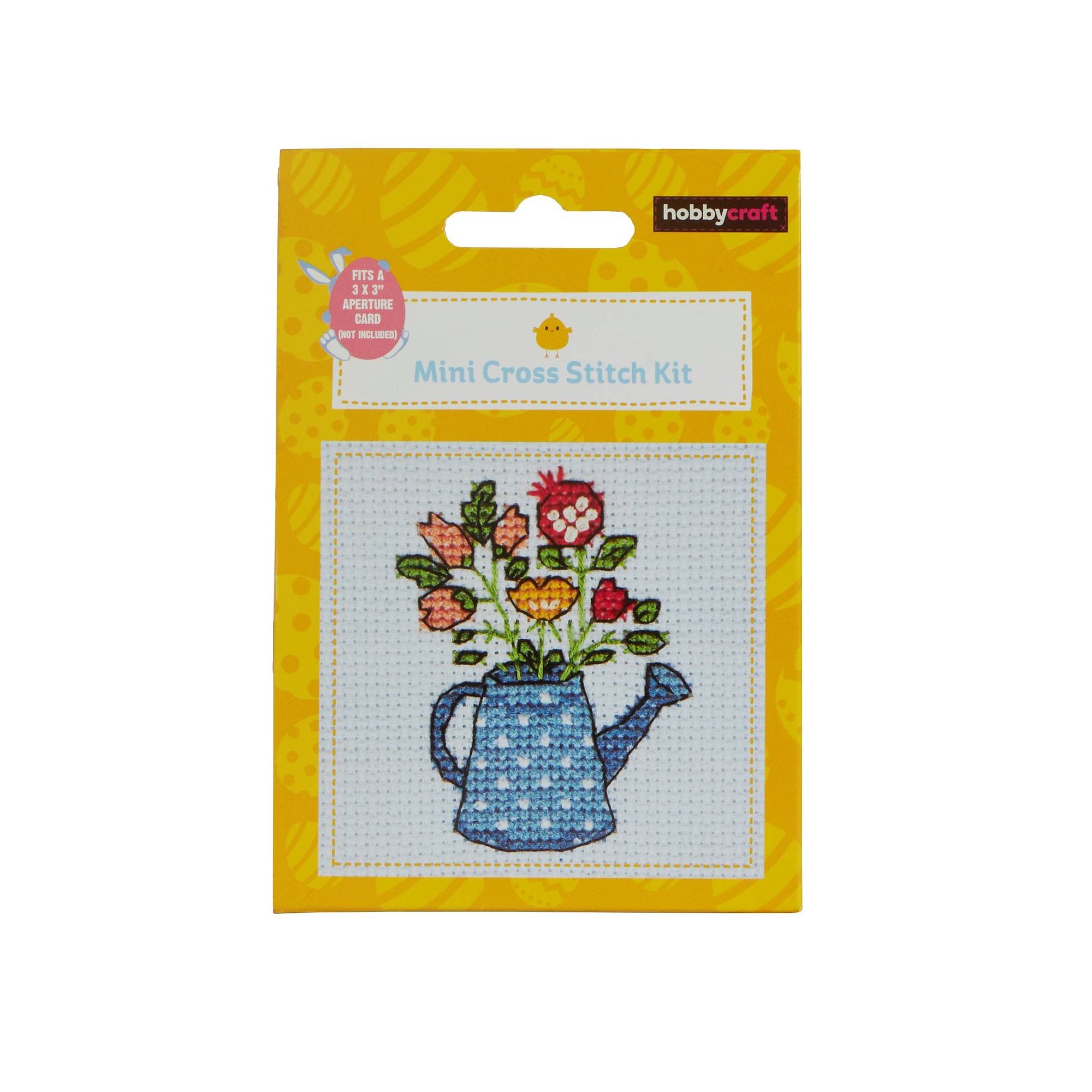 Watering Can Mini Cross Stitch Kit Hobbycraft
