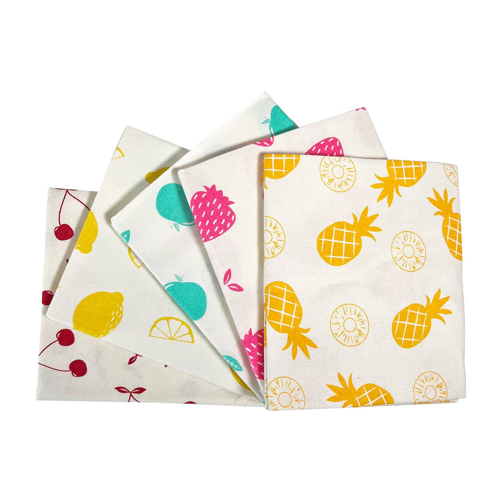 Summer Fruit Cotton Fat Quarters 5 Pack Hobbycraft