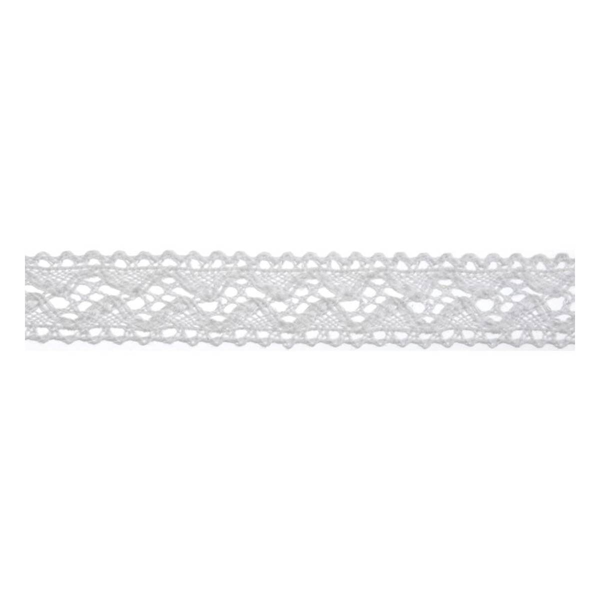 White Cotton Lace Wave Ribbon 18mm x 5m | Hobbycraft