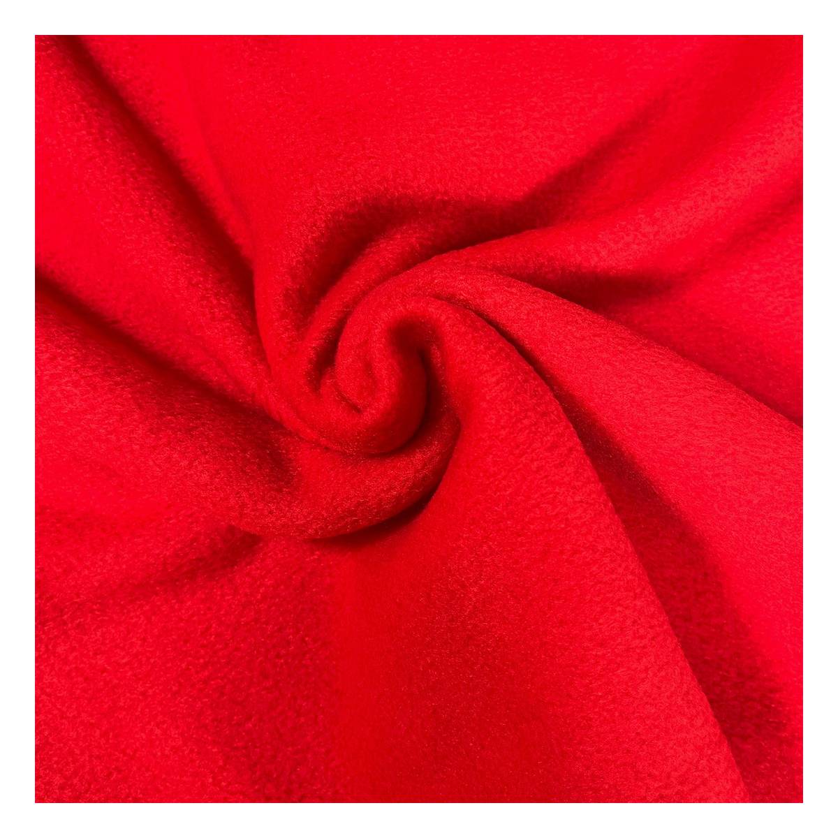 Red Polar Fleece Fabric by the Metre Hobbycraft