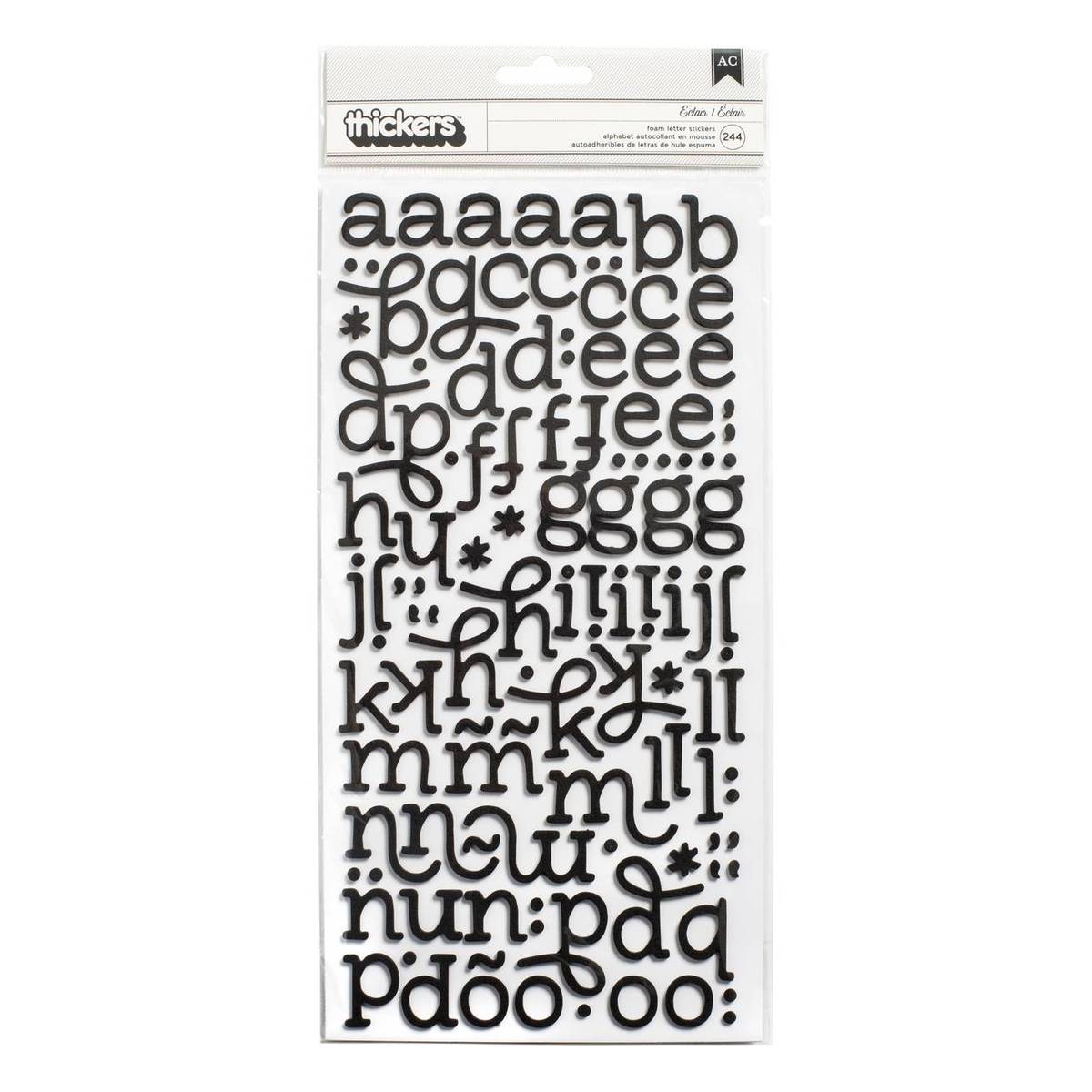 Eclair Foam Letter Thickers Stickers 244 Pieces Hobbycraft