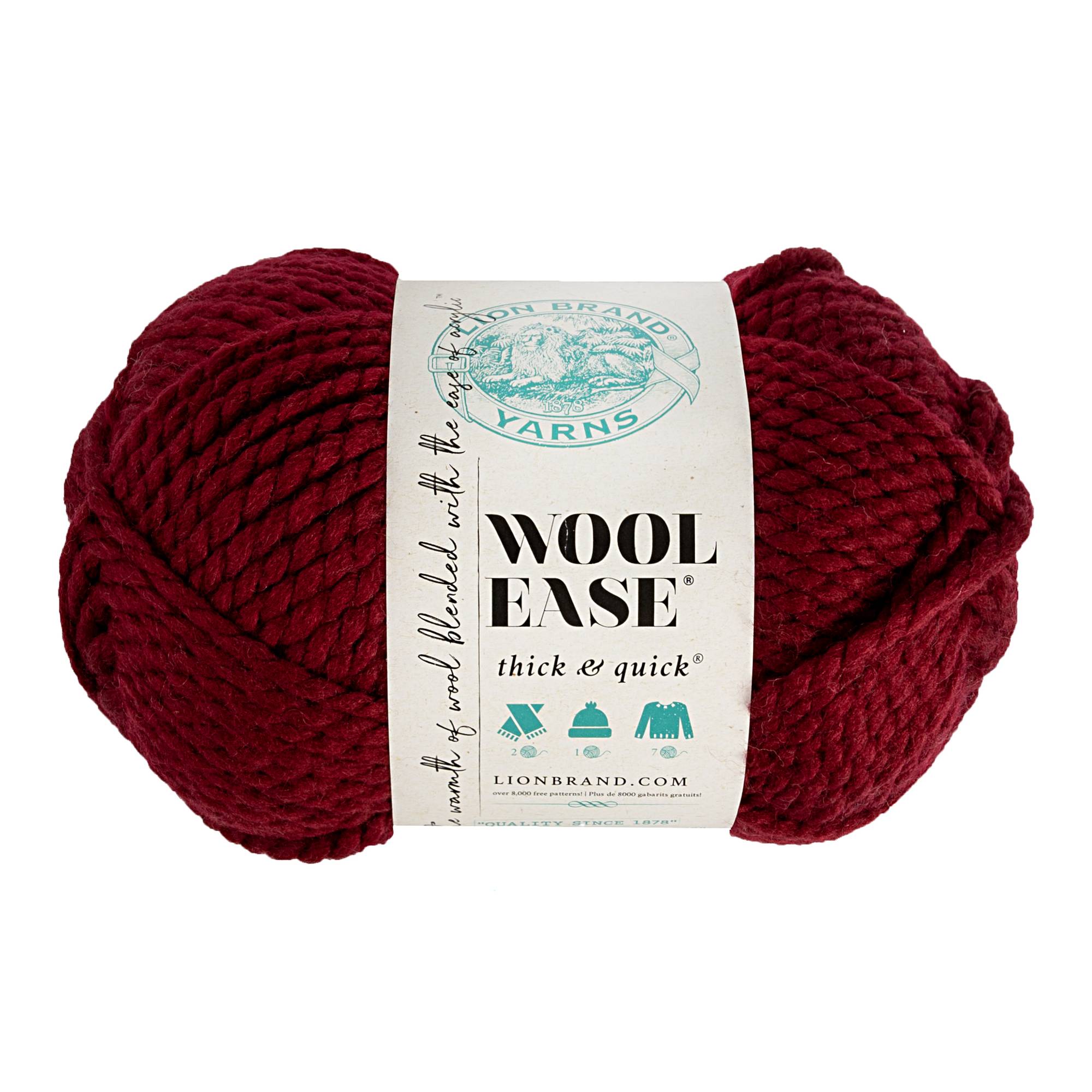 Lion Brand Cranberry WoolEase Thick & Quick Yarn 170g Hobbycraft