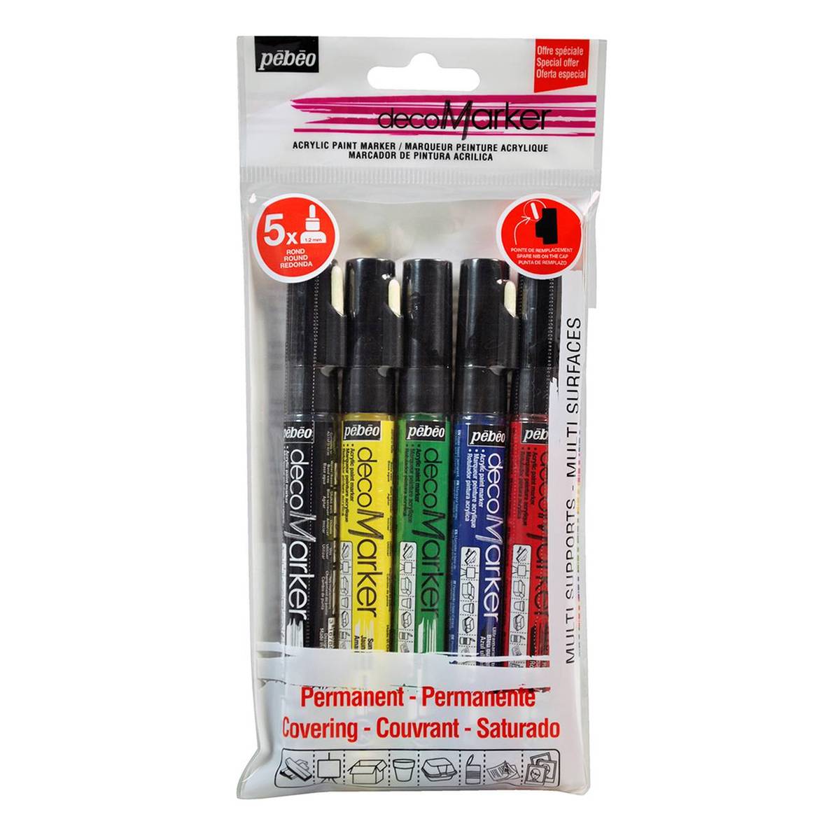Pebeo Assorted Deco Markers Pack Hobbycraft
