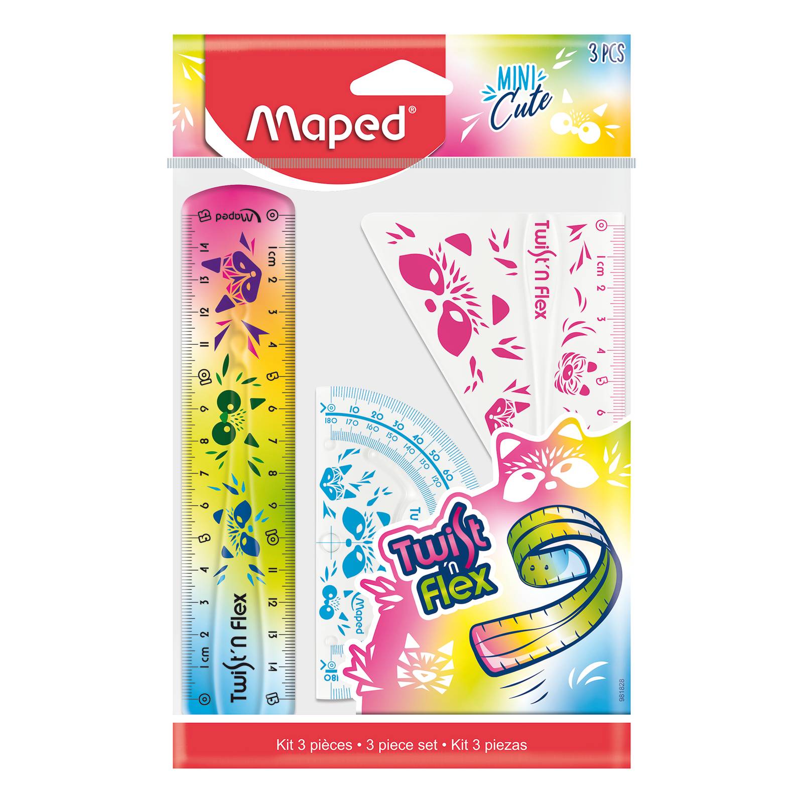 Maped Mini Cute Stationery Set 3 Pieces Hobbycraft