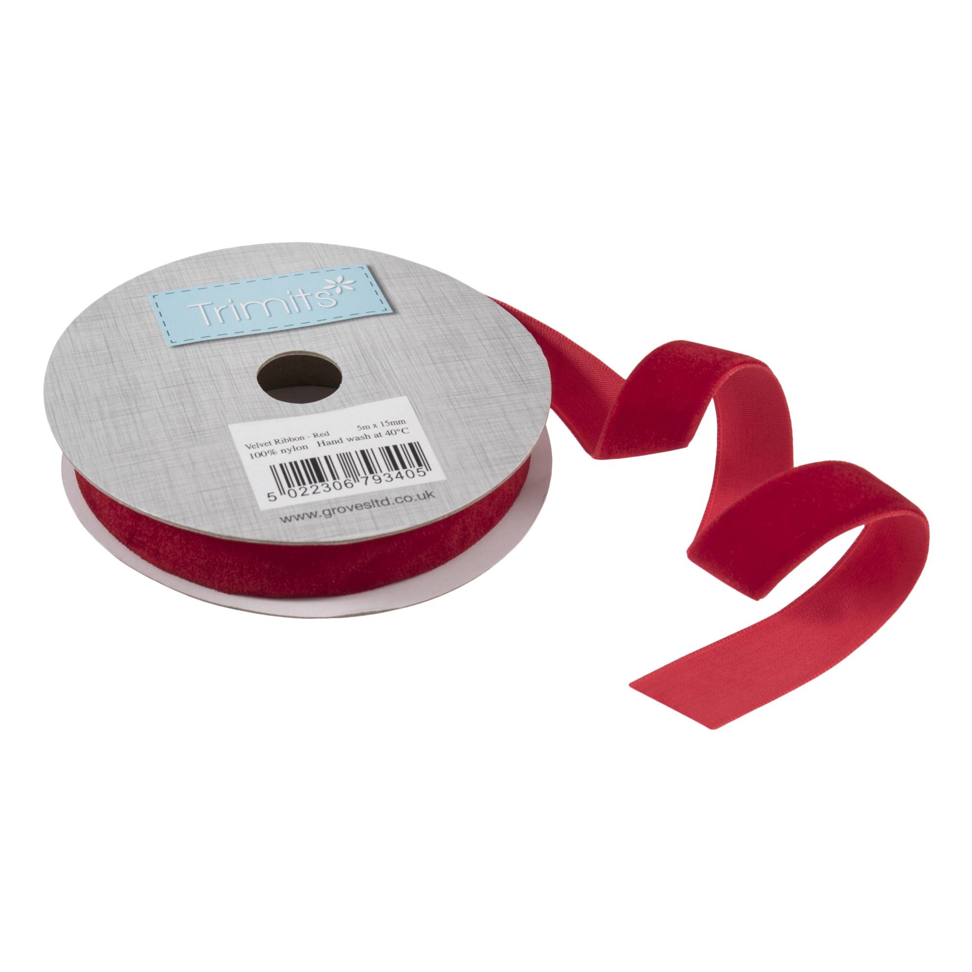 Red Velvet Ribbon 15mm x 5m Hobbycraft