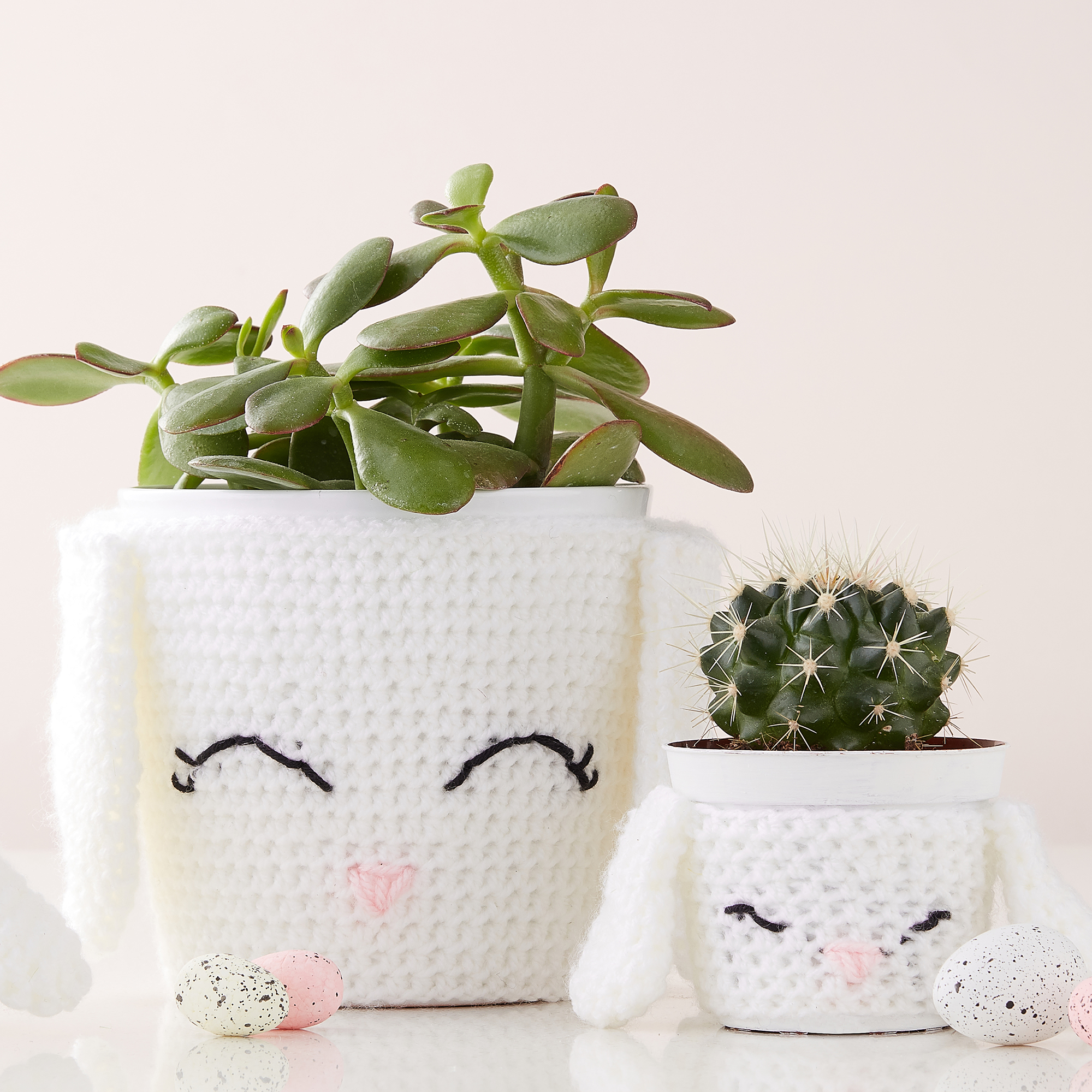 How to Crochet Bunny Plant Pot Covers Hobbycraft
