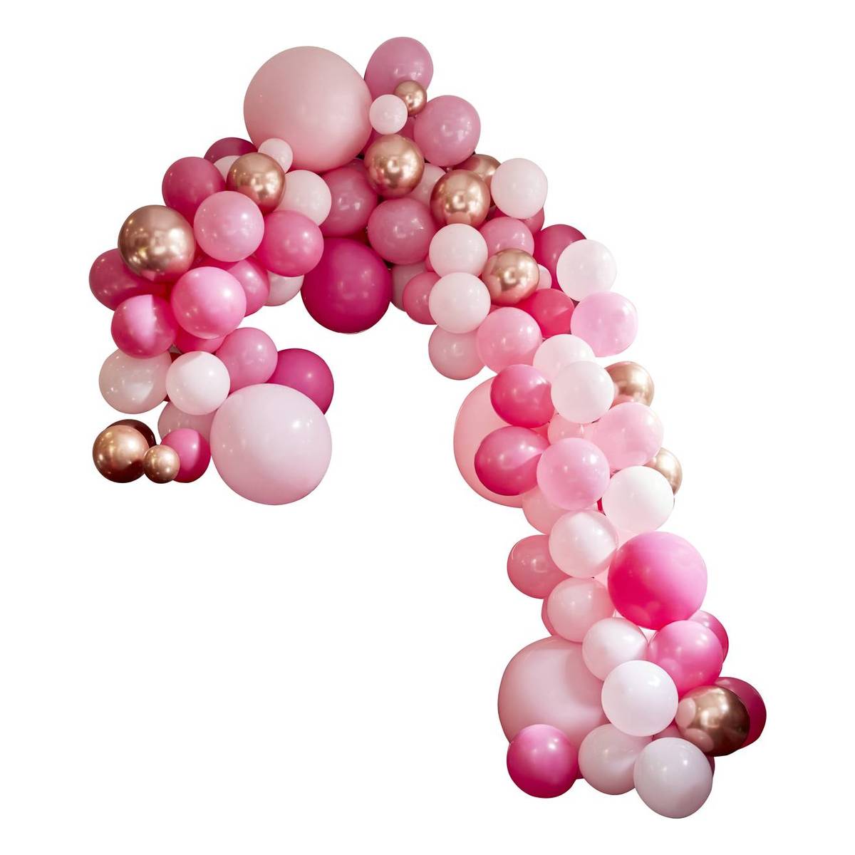 Ginger Ray Rose Gold and Pink Balloon Arch Kit Hobbycraft